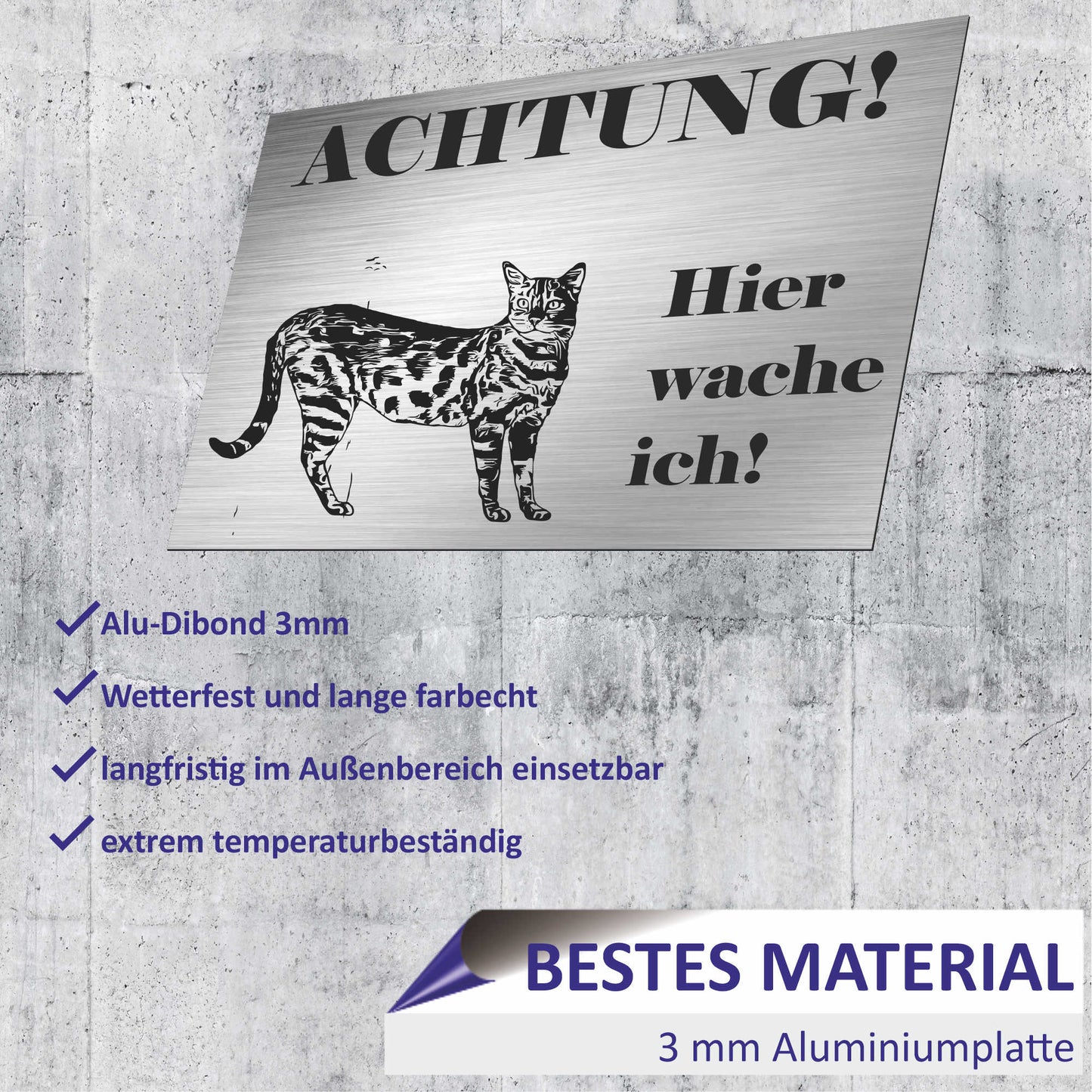 Mann Katze - Schild bedruckt - Spruch - Deko Geschenkidee