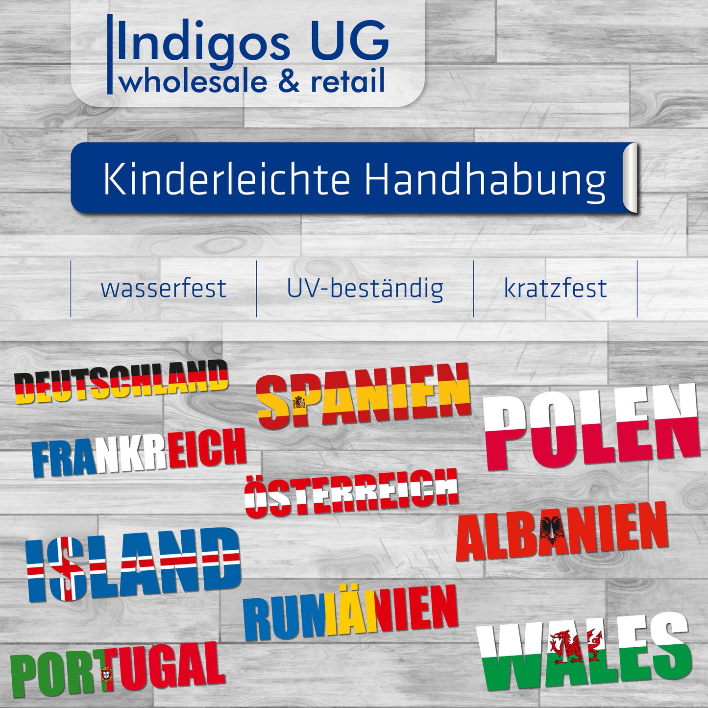 Aufkleber - Autoaufkleber - Wales - Schriftzug - Heckscheibenaufkleber