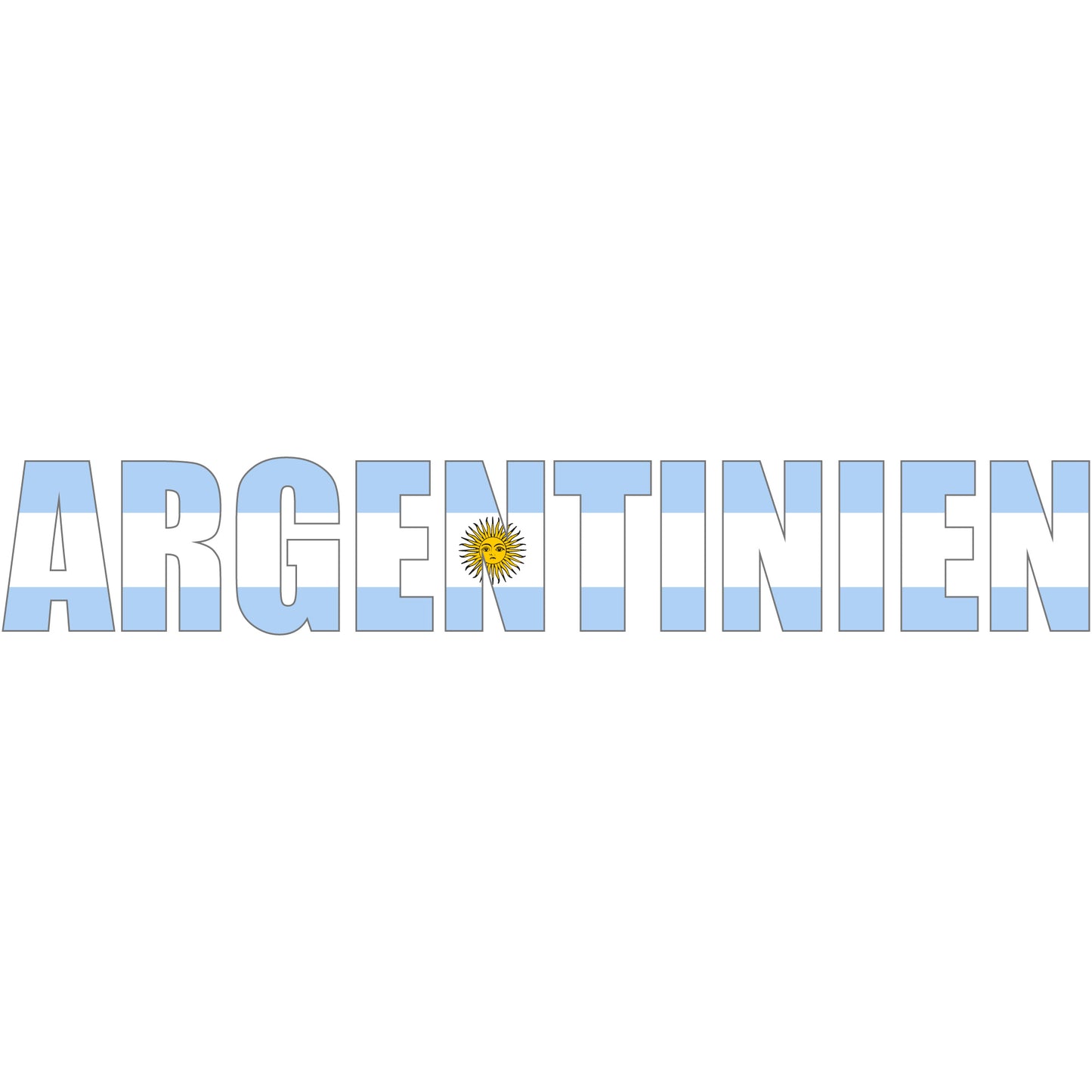 Aufkleber - Autoaufkleber - Argentinien - Schriftzug - Heckscheibenaufkleber