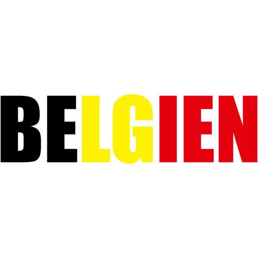 Aufkleber - Autoaufkleber - Belgien - Schriftzug - Heckscheibenaufkleber