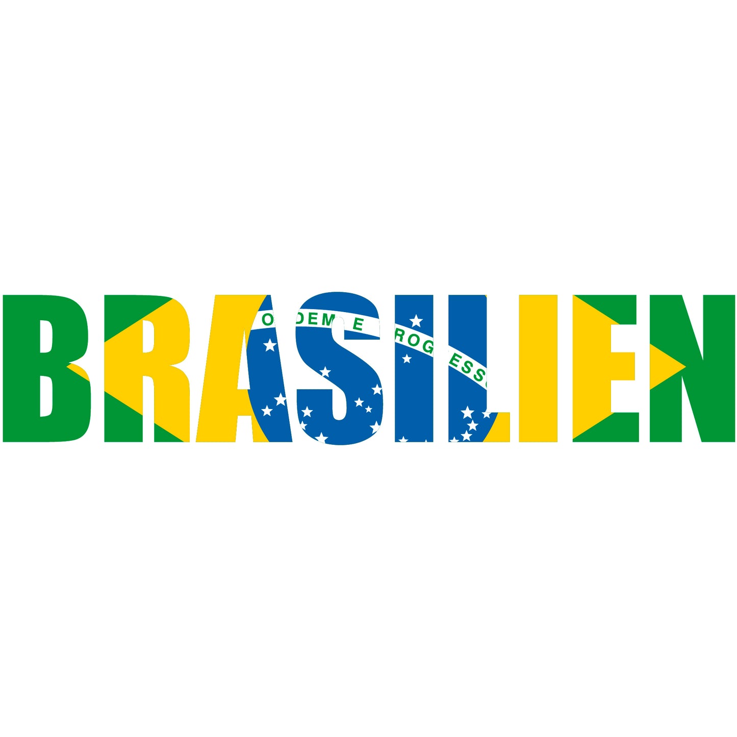 Aufkleber - Autoaufkleber - Brasilien - Schriftzug - Heckscheibenaufkleber