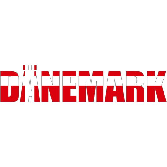 Aufkleber - Autoaufkleber - Dänemark - Schriftzug - Heckscheibenaufkleber