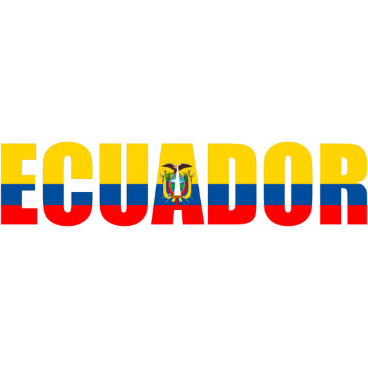 Aufkleber - Autoaufkleber - Ecuador - Schriftzug - Heckscheibenaufkleber