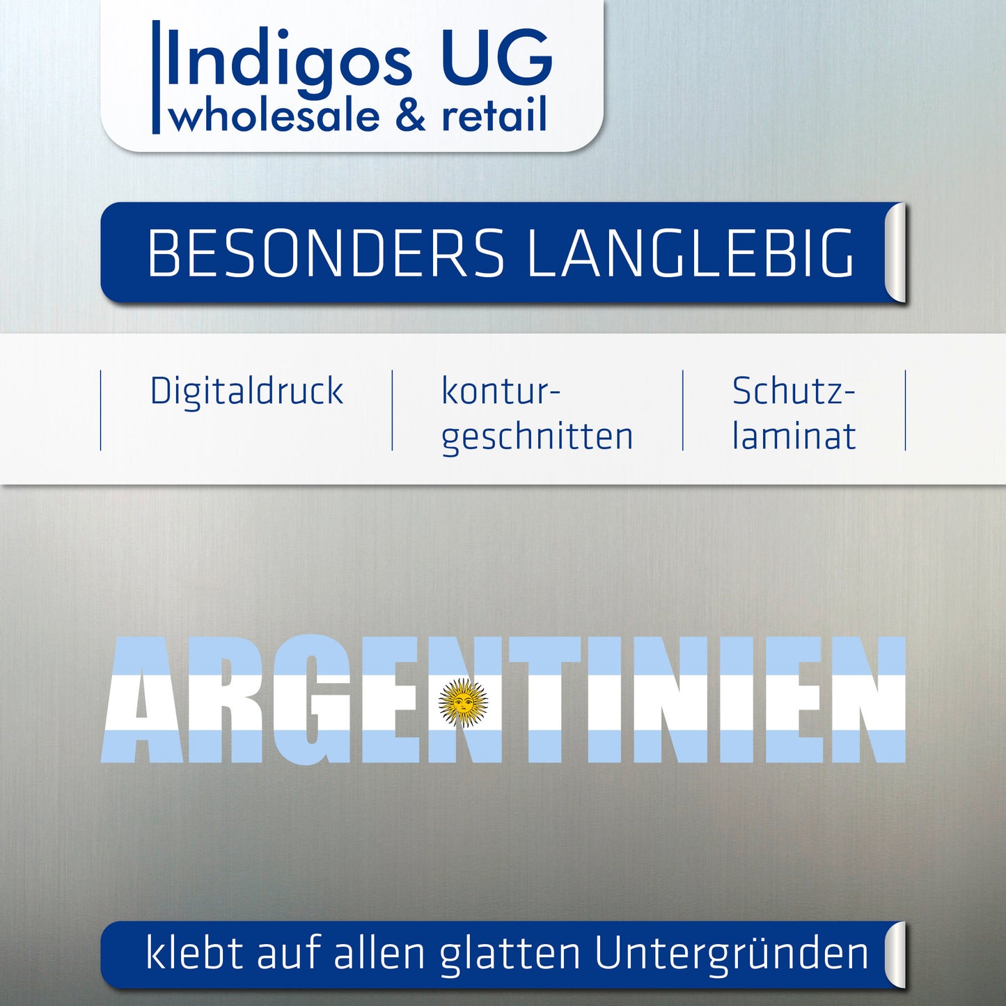 Aufkleber - Autoaufkleber - Argentinien - Schriftzug - Heckscheibenaufkleber