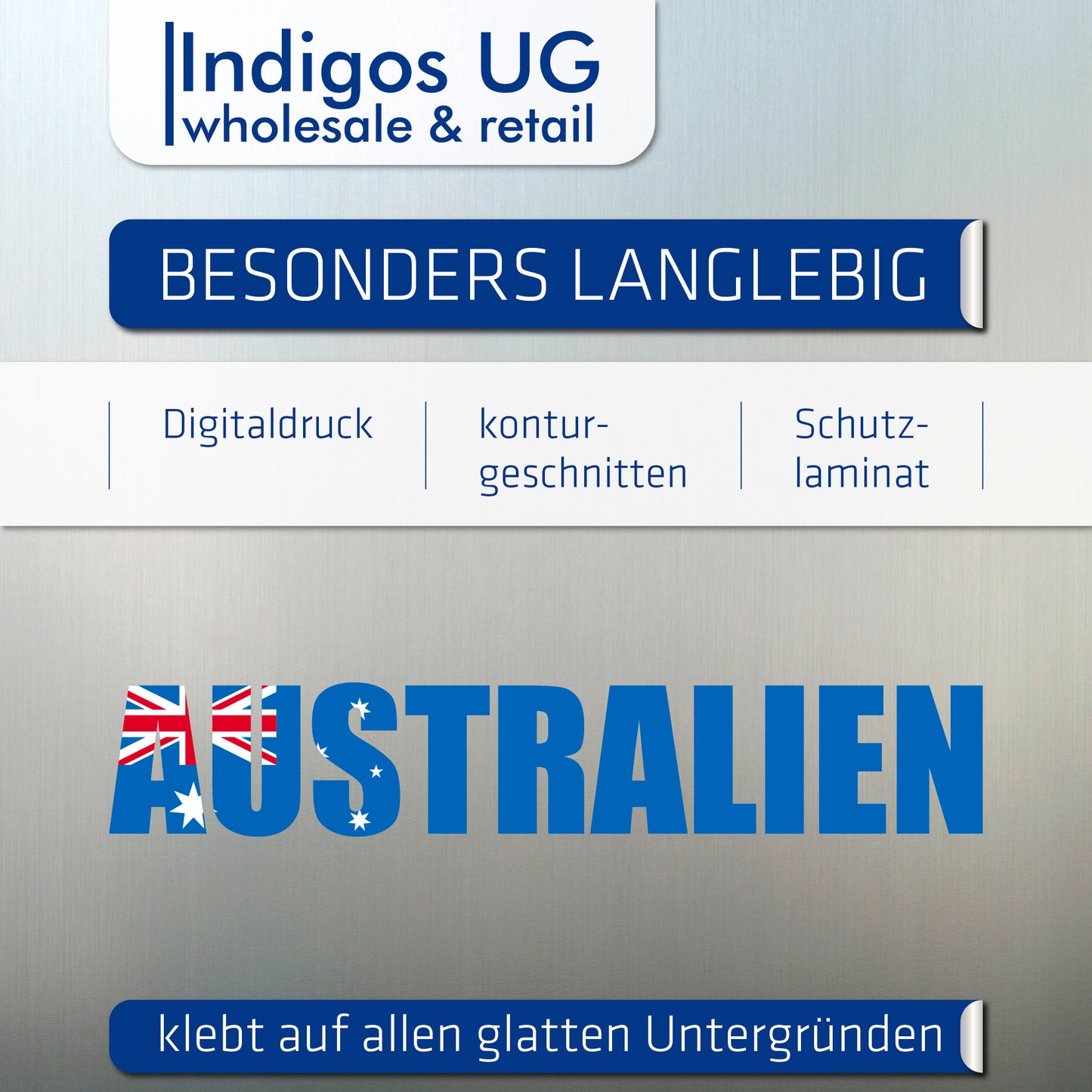 Aufkleber - Autoaufkleber - Australien - Schriftzug - Heckscheibenaufkleber