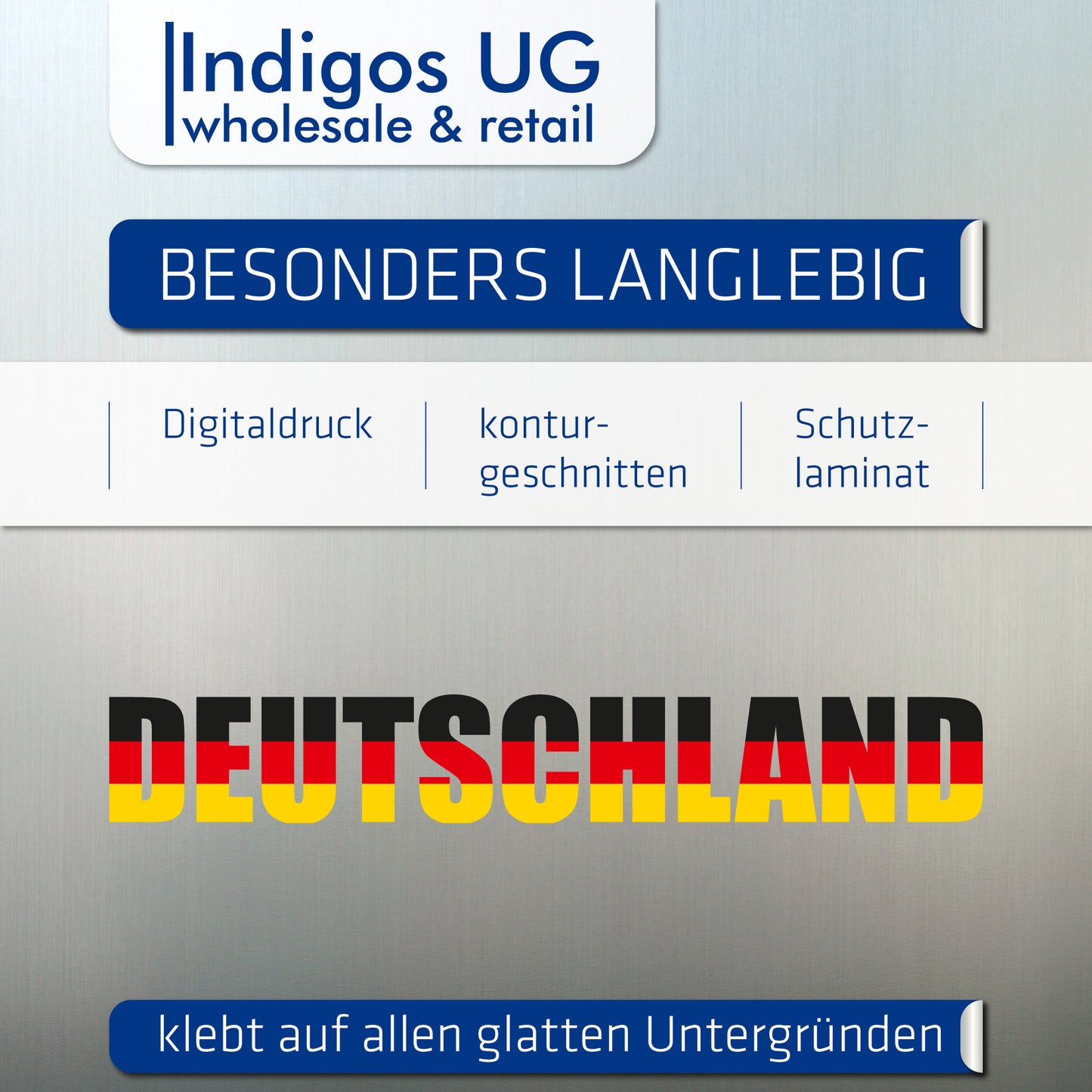 Aufkleber - Autoaufkleber - Deutschland - Schriftzug - Heckscheibenaufkleber