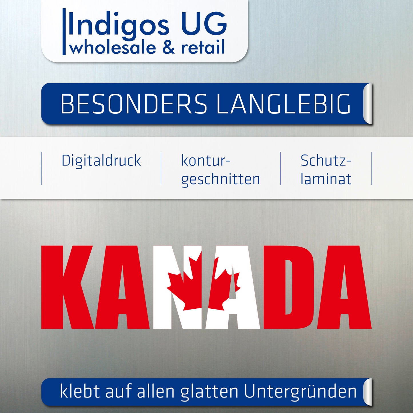 Aufkleber - Autoaufkleber - Kanada - Schriftzug - Heckscheibenaufkleber