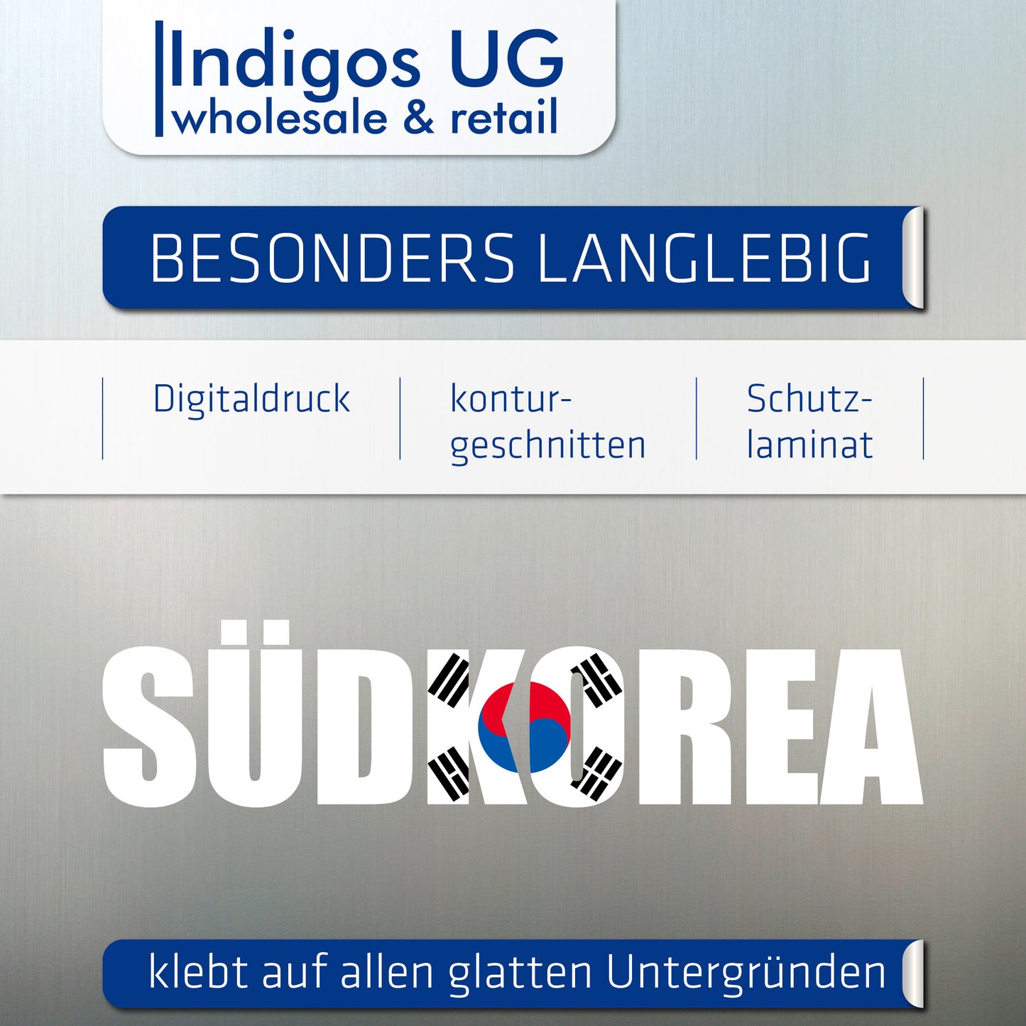 Aufkleber - Autoaufkleber - Südkorea - Schriftzug - Heckscheibenaufkleber