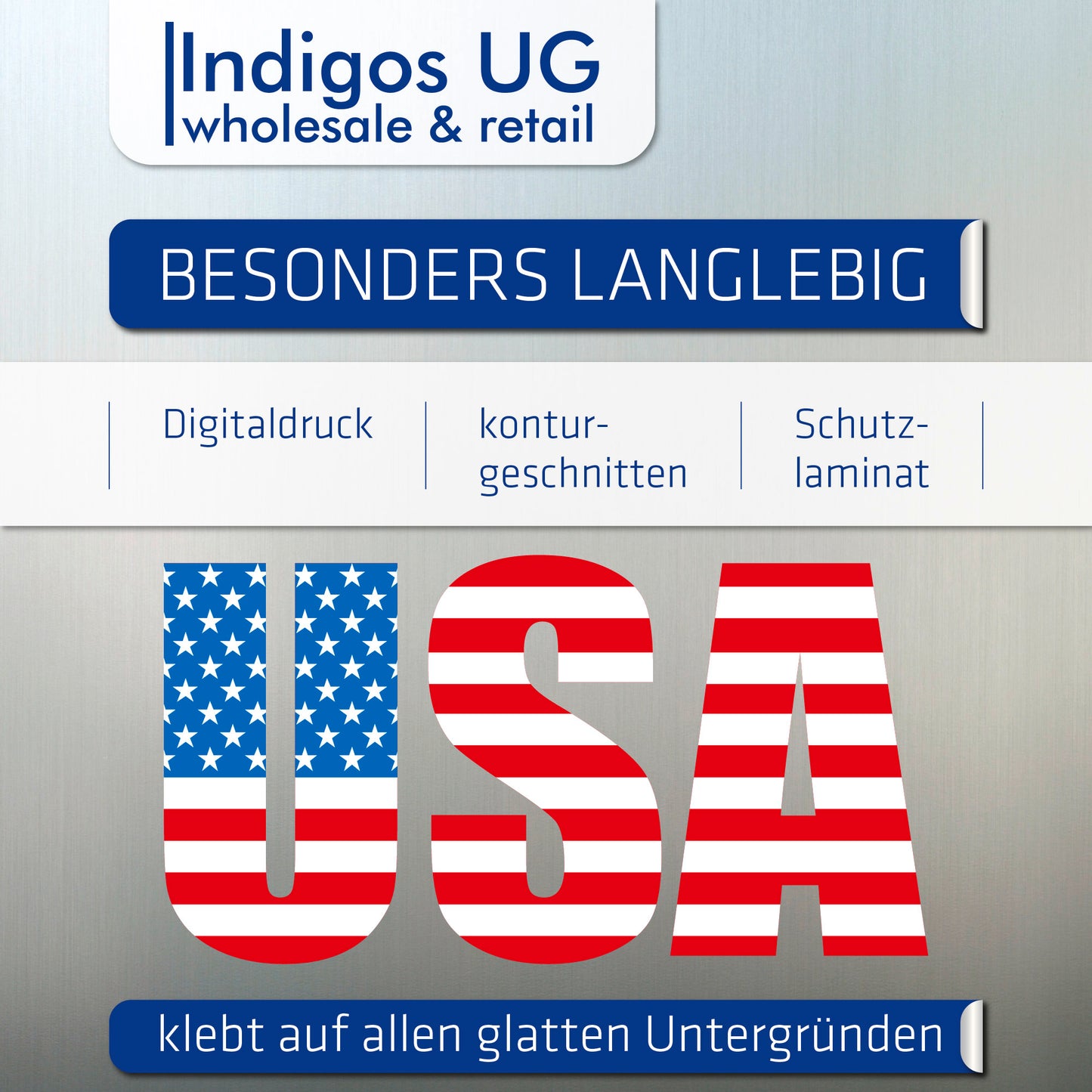 Aufkleber - Autoaufkleber - USA - Schriftzug - Heckscheibenaufkleber