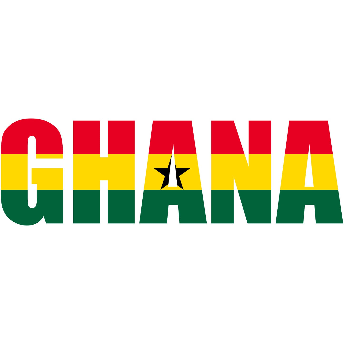 Aufkleber - Autoaufkleber - Ghana - Schriftzug - Heckscheibenaufkleber
