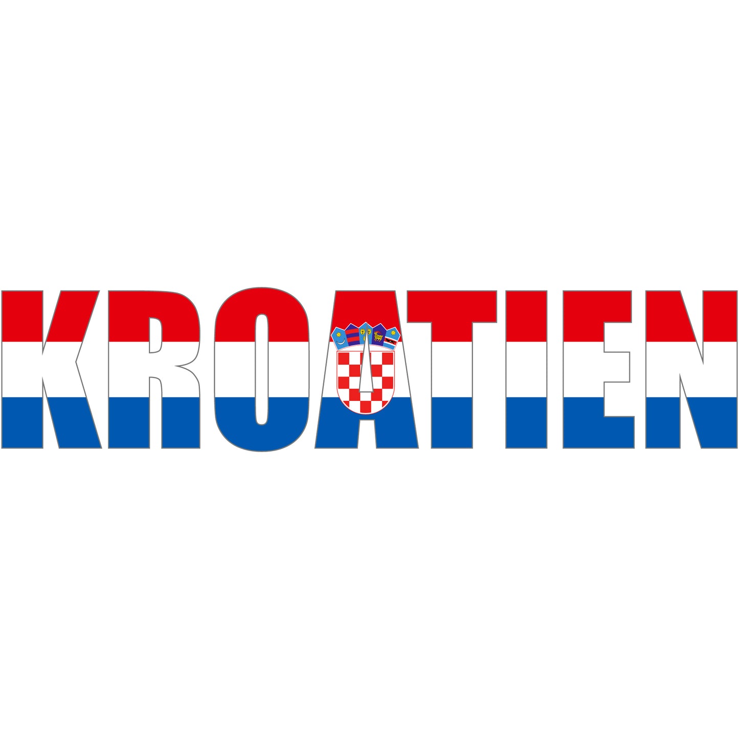Aufkleber - Autoaufkleber - Kroatien - Schriftzug - Heckscheibenaufkleber