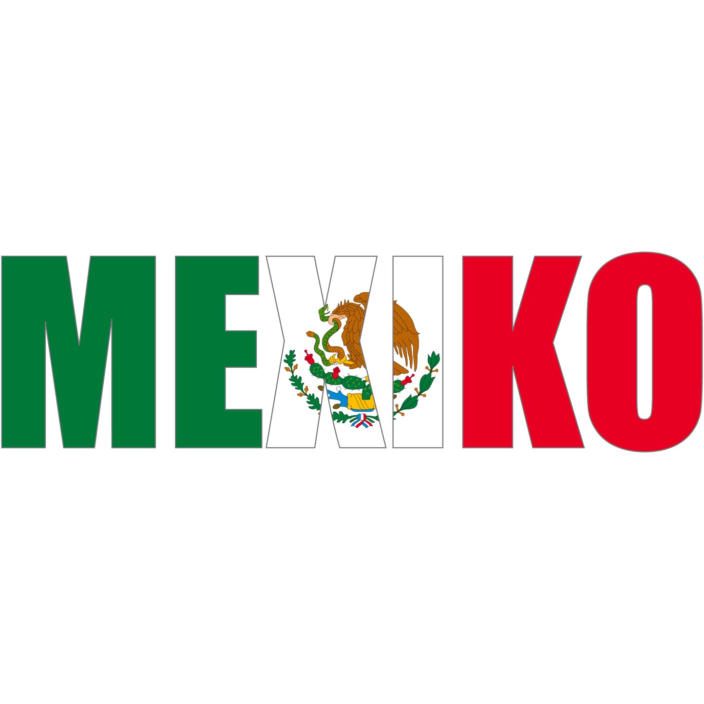 Aufkleber - Autoaufkleber - Mexiko - Schriftzug - Heckscheibenaufkleber