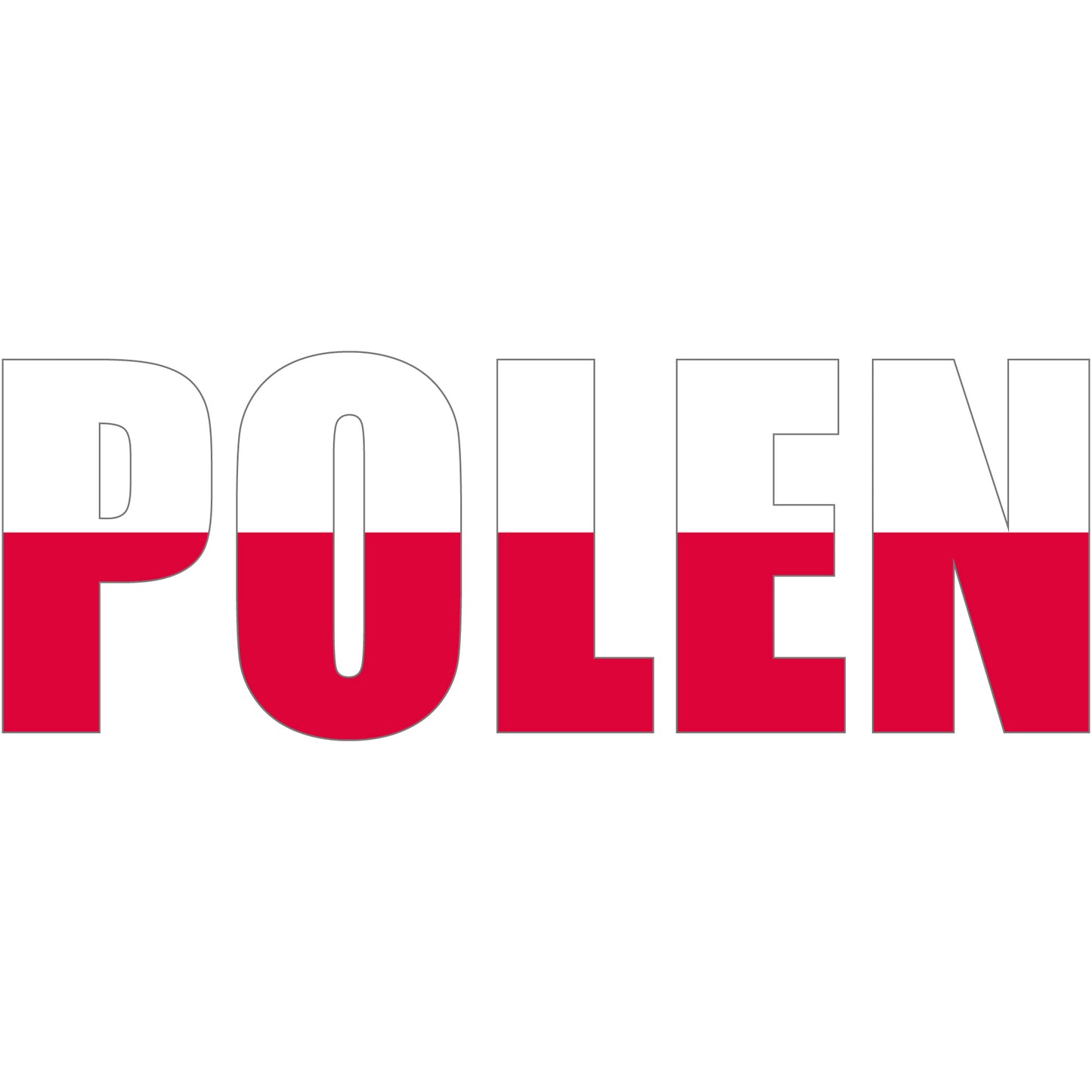 Aufkleber - Autoaufkleber - Polen - Schriftzug - Heckscheibenaufkleber