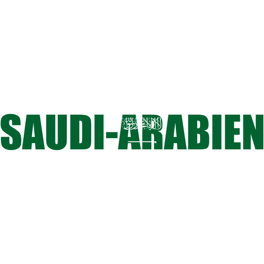 Aufkleber - Autoaufkleber - Saudi-Arabien - Schriftzug - Heckscheibenaufkleber