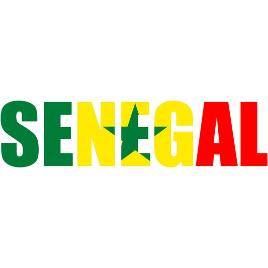 Aufkleber - Autoaufkleber - Senegal - Schriftzug - Heckscheibenaufkleber