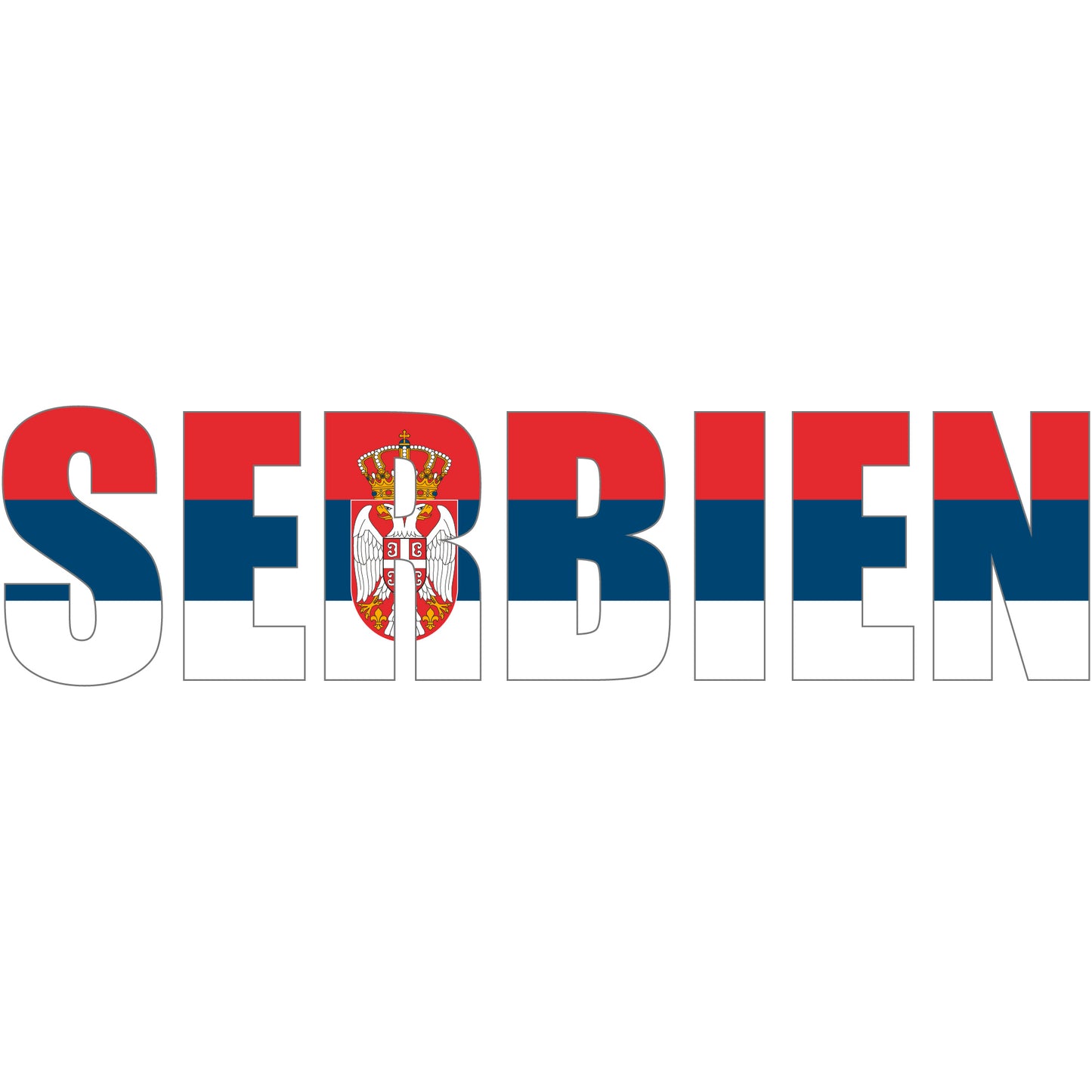 Aufkleber - Autoaufkleber - Serbien - Schriftzug - Heckscheibenaufkleber