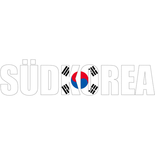 Aufkleber - Autoaufkleber - Südkorea - Schriftzug - Heckscheibenaufkleber