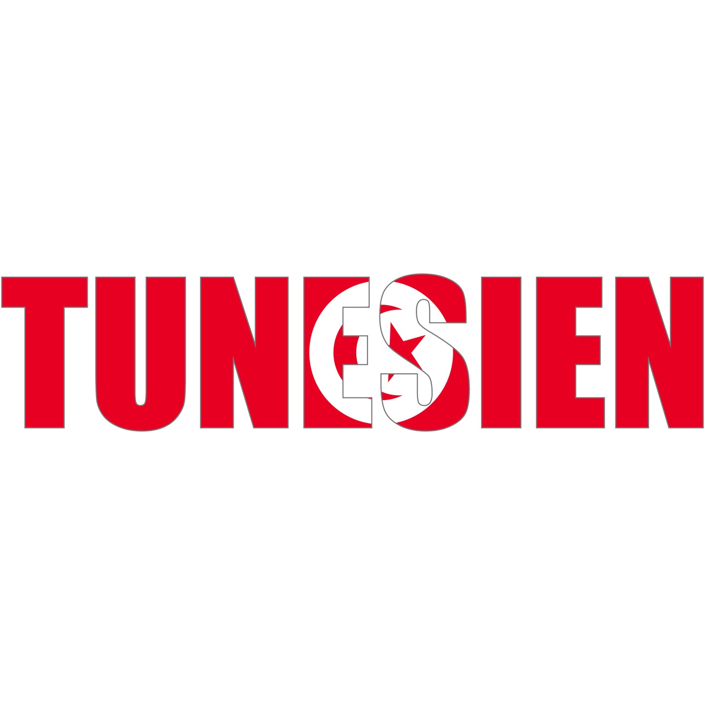Aufkleber - Autoaufkleber - Tunesien - Schriftzug - Heckscheibenaufkleber