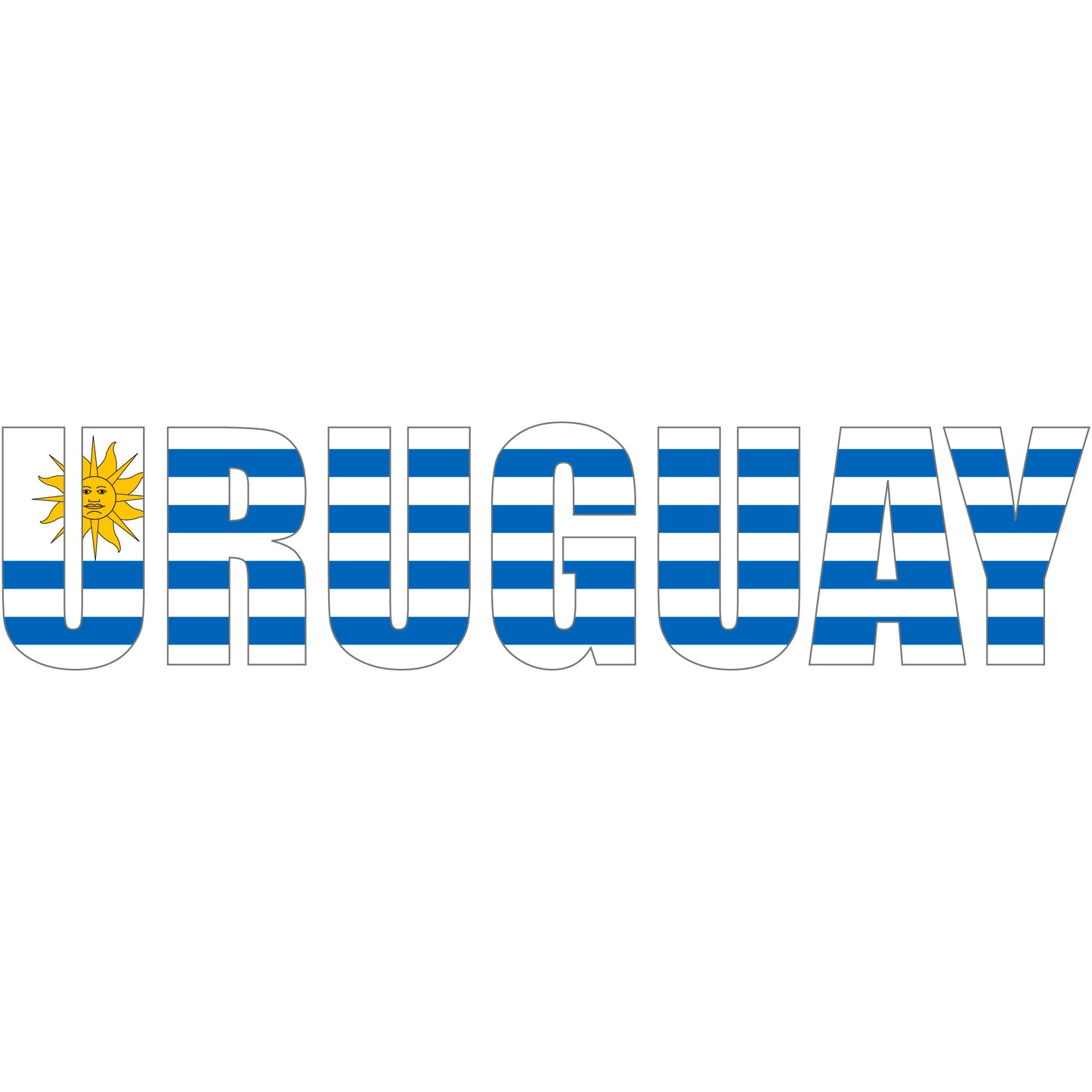 Aufkleber - Autoaufkleber - Uruguay - Schriftzug - Heckscheibenaufkleber