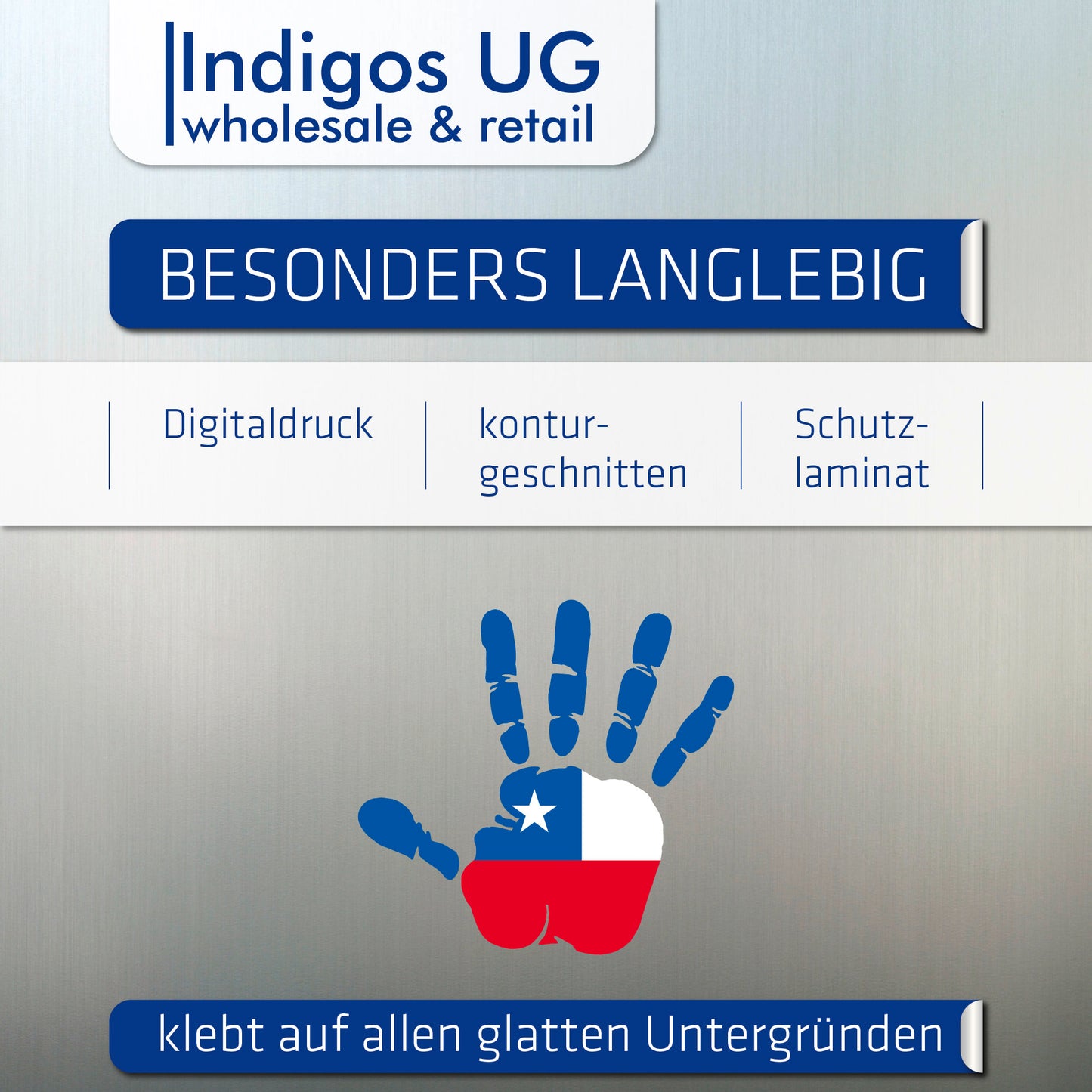 Aufkleber - Autoaufkleber - Chile - Heckscheibenaufkleber