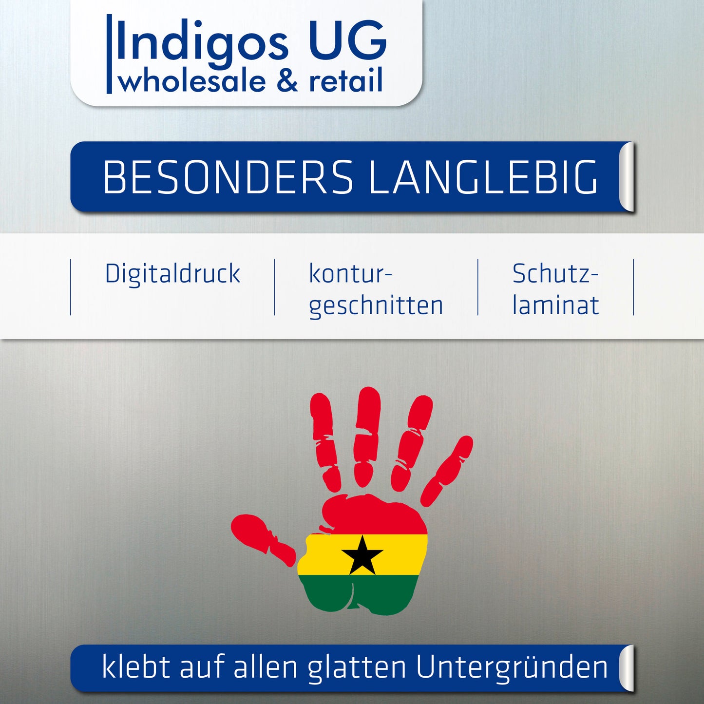 Aufkleber - Autoaufkleber - Ghana - Heckscheibenaufkleber