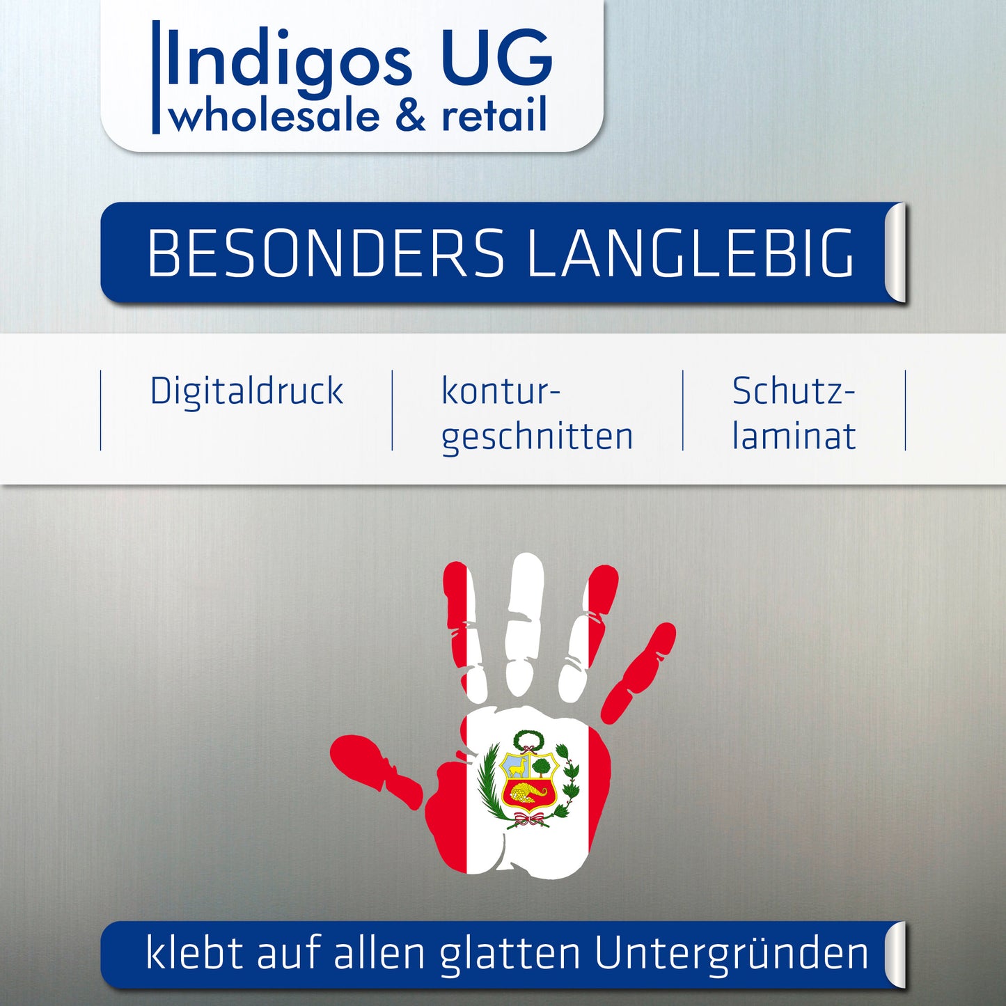 Aufkleber - Autoaufkleber - Peru - Heckscheibenaufkleber