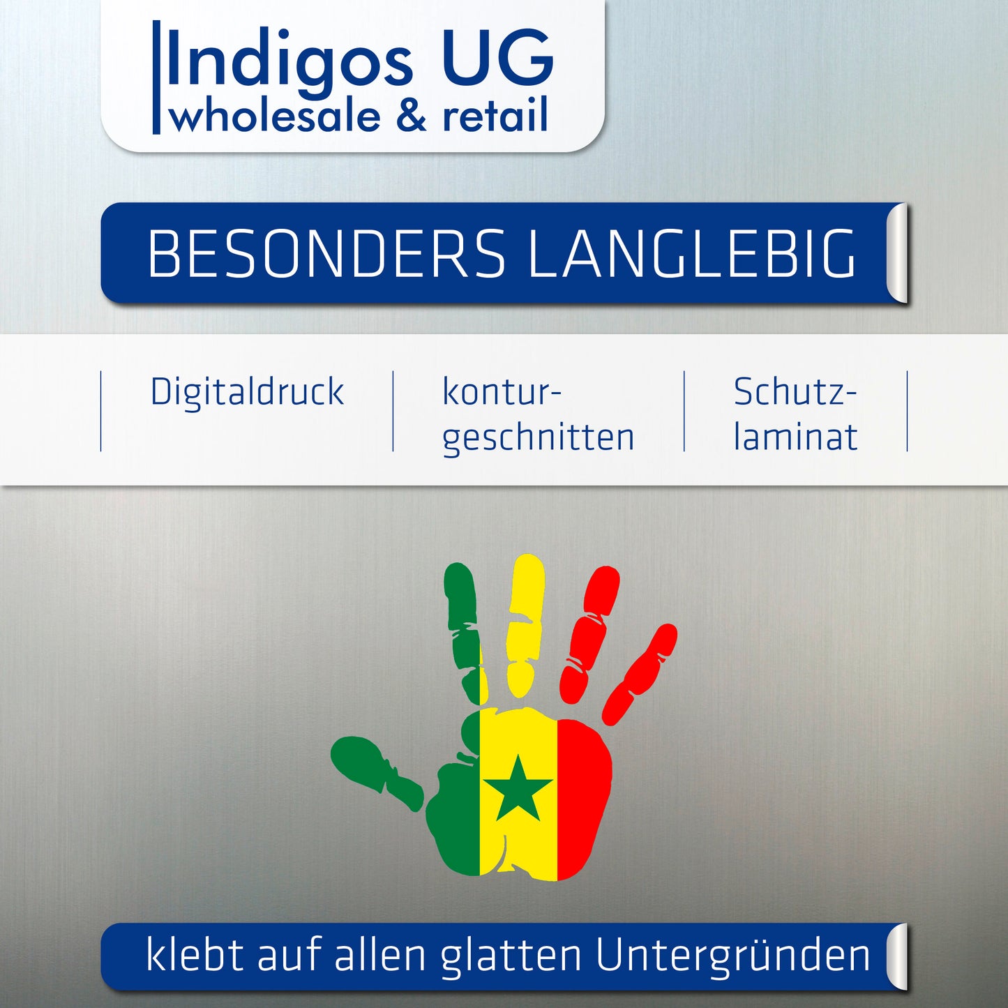 Aufkleber - Autoaufkleber - Senegal - Heckscheibenaufkleber