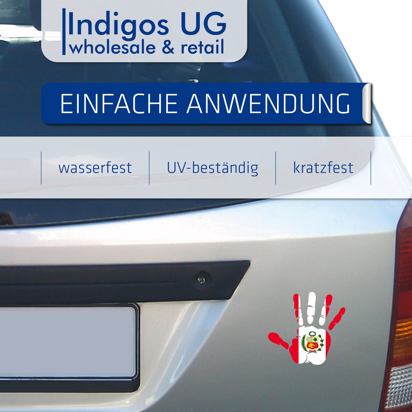 Aufkleber - Autoaufkleber - Peru - Heckscheibenaufkleber