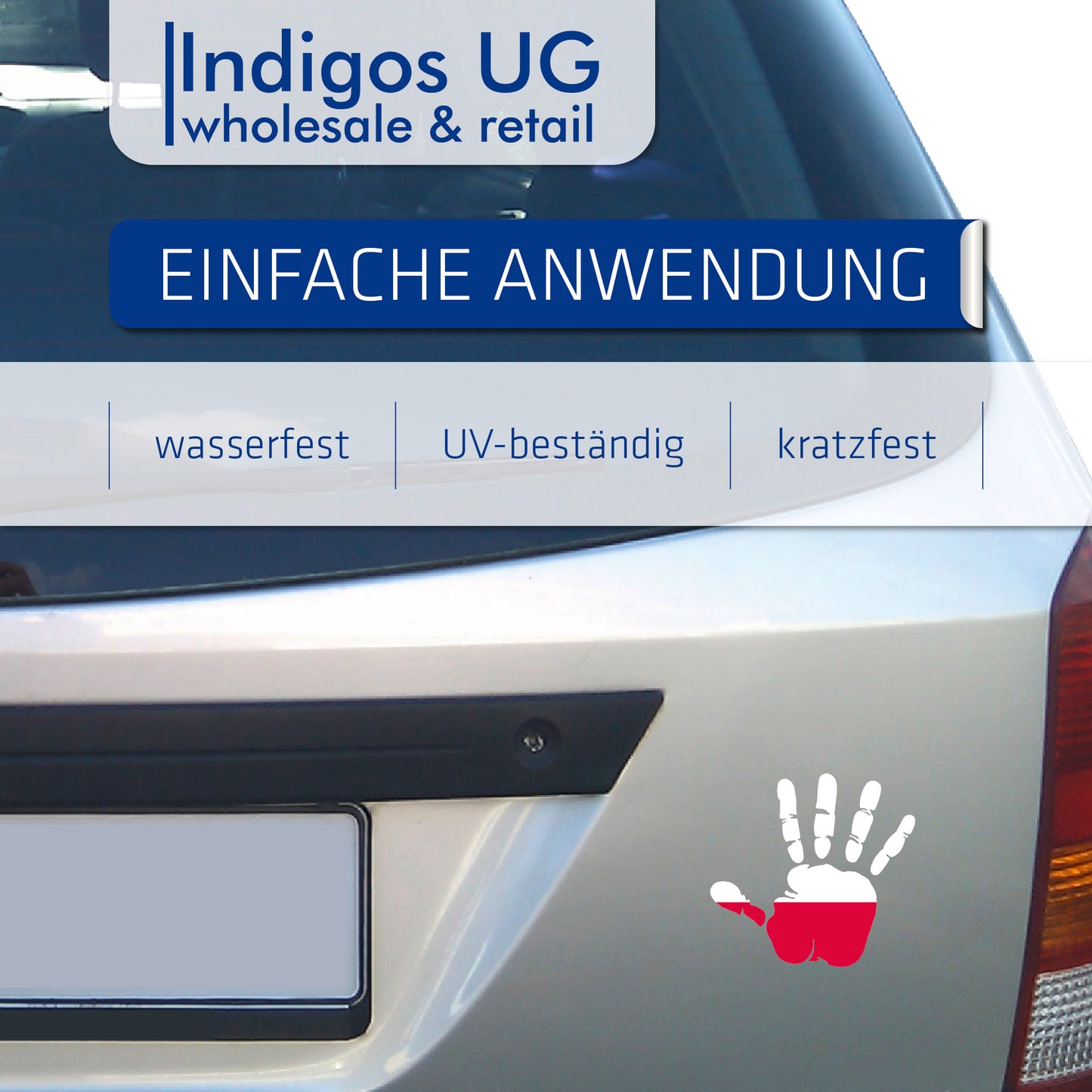 Aufkleber - Autoaufkleber - Polen - Heckscheibenaufkleber