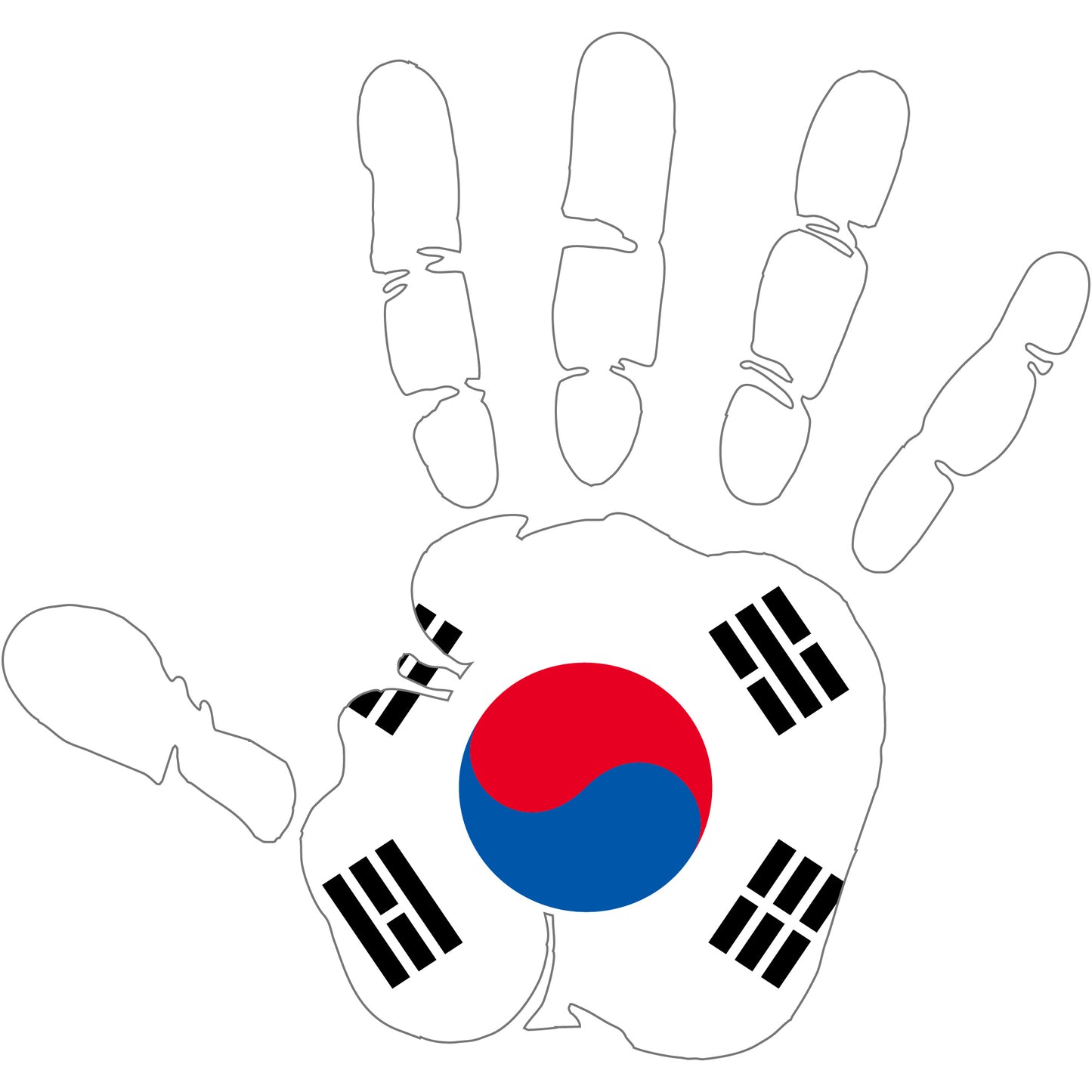 Aufkleber - Autoaufkleber - Südkorea - Heckscheibenaufkleber