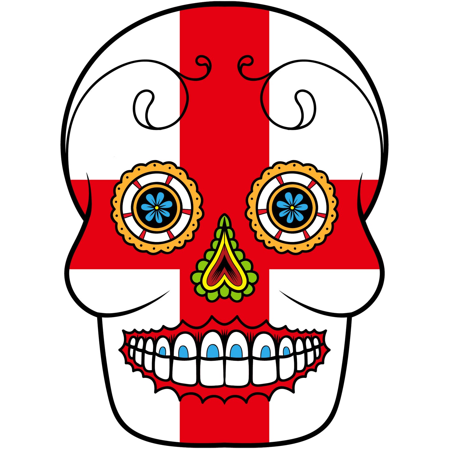 Aufkleber - Autoaufkleber - England - Skull Totenkopf - 20x27cm - Heckscheibenaufkleber