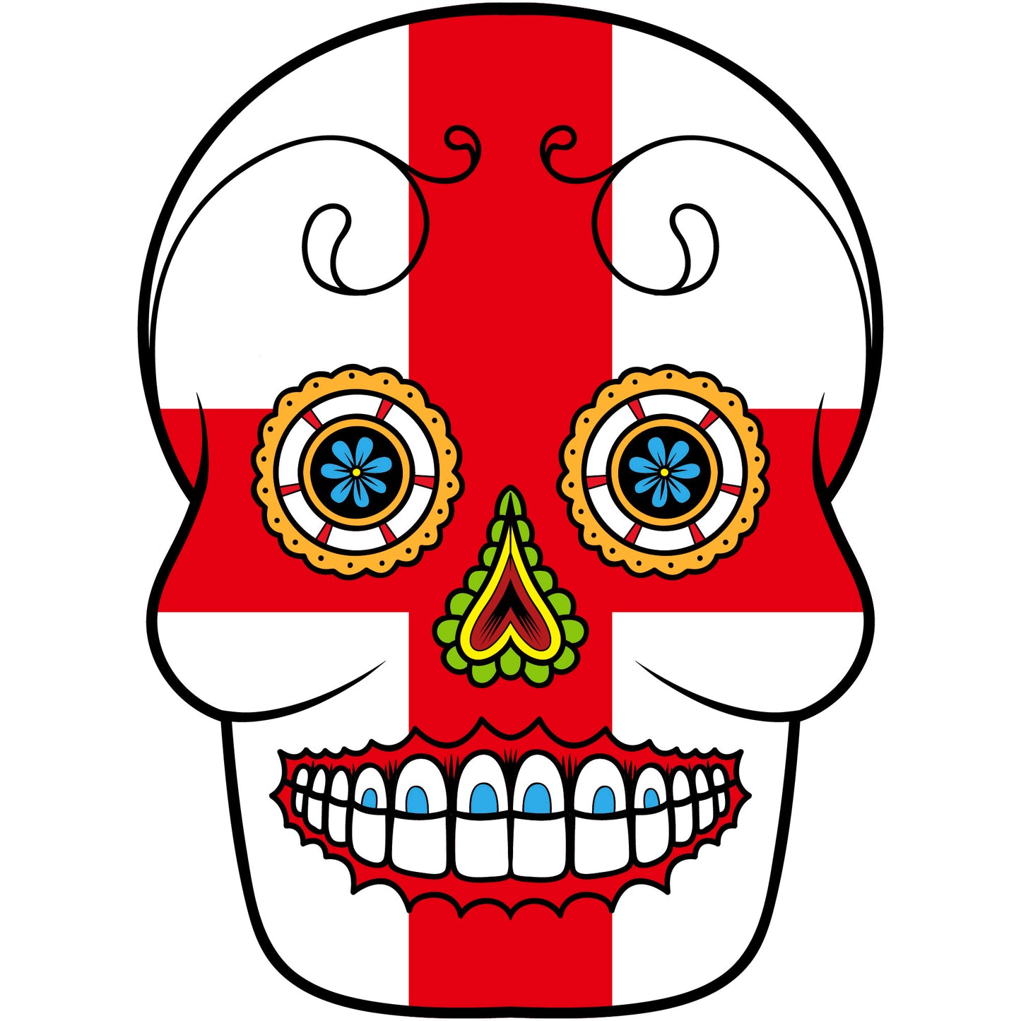 Aufkleber - Autoaufkleber - England - Skull Totenkopf - 20x27cm - Heckscheibenaufkleber