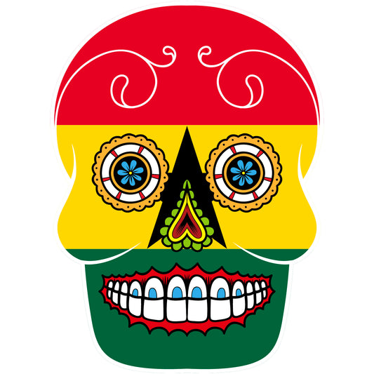 Aufkleber - Autoaufkleber - Ghana - Skull Totenkopf - 20x27cm - Heckscheibenaufkleber