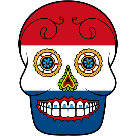 Aufkleber - Autoaufkleber - Niederlande - Skull Totenkopf - 20x27cm - Heckscheibenaufkleber