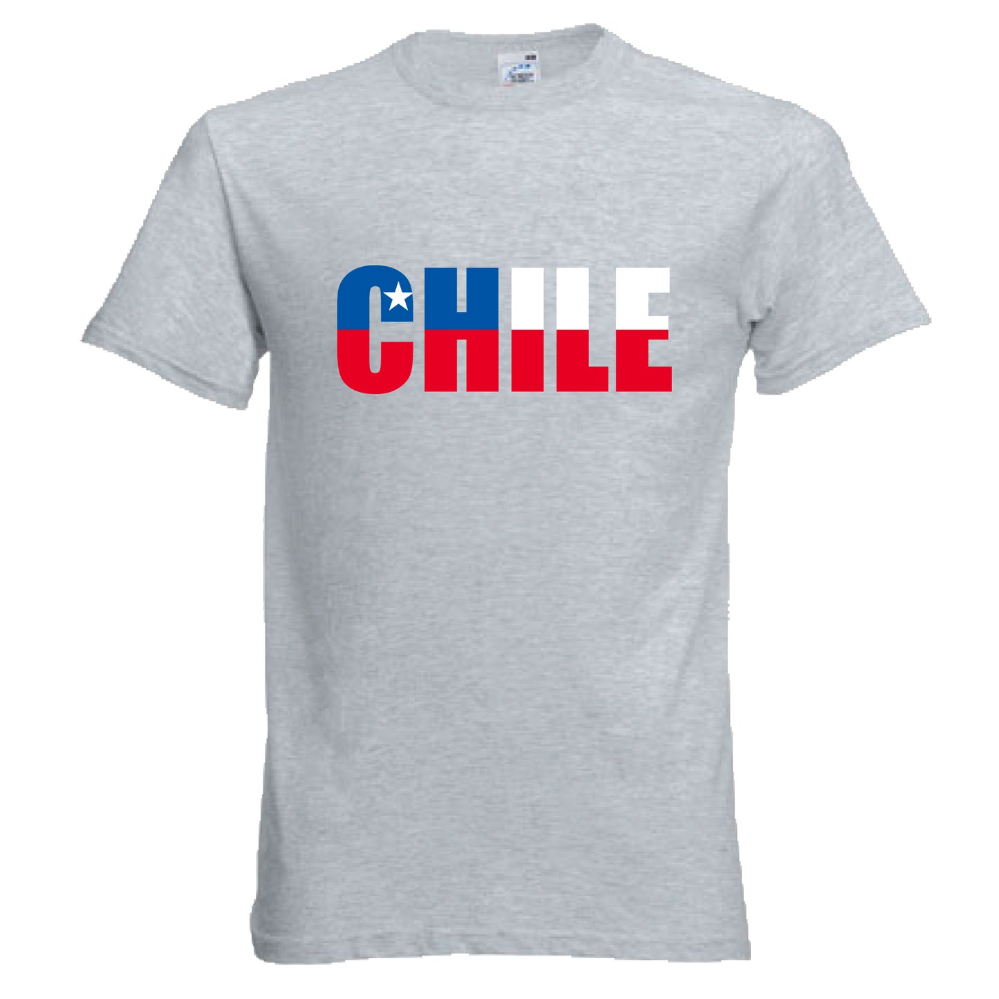 INDIGOS UG - T-Shirt Herren - Chile - Schriftzug - Fussball