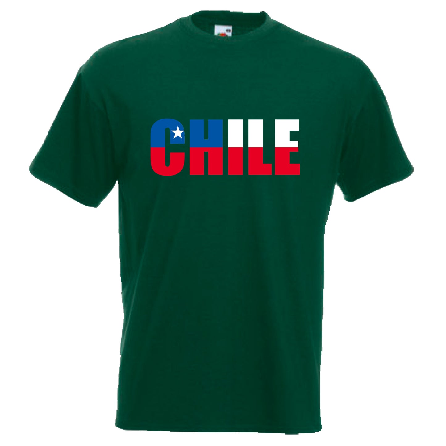 INDIGOS UG - T-Shirt Herren - Chile - Schriftzug - Fussball