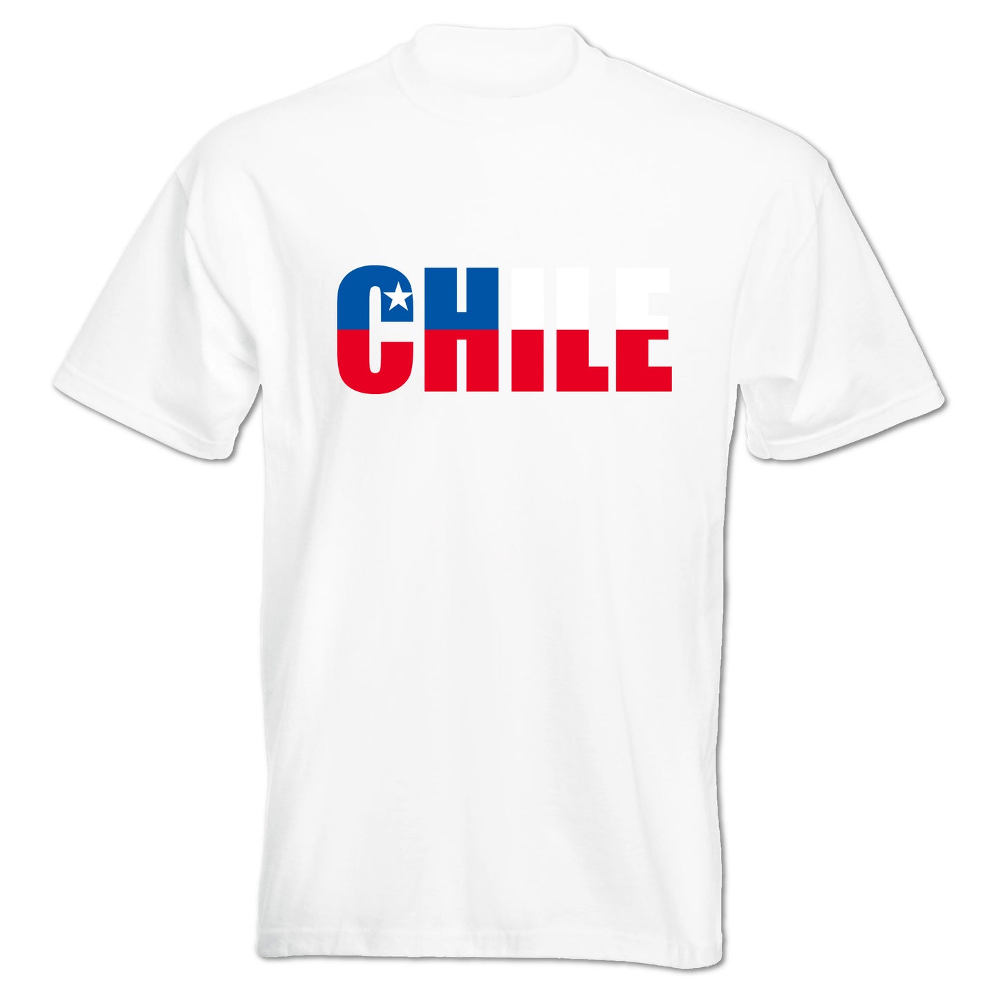 INDIGOS UG - T-Shirt Herren - Chile - Schriftzug - Fussball