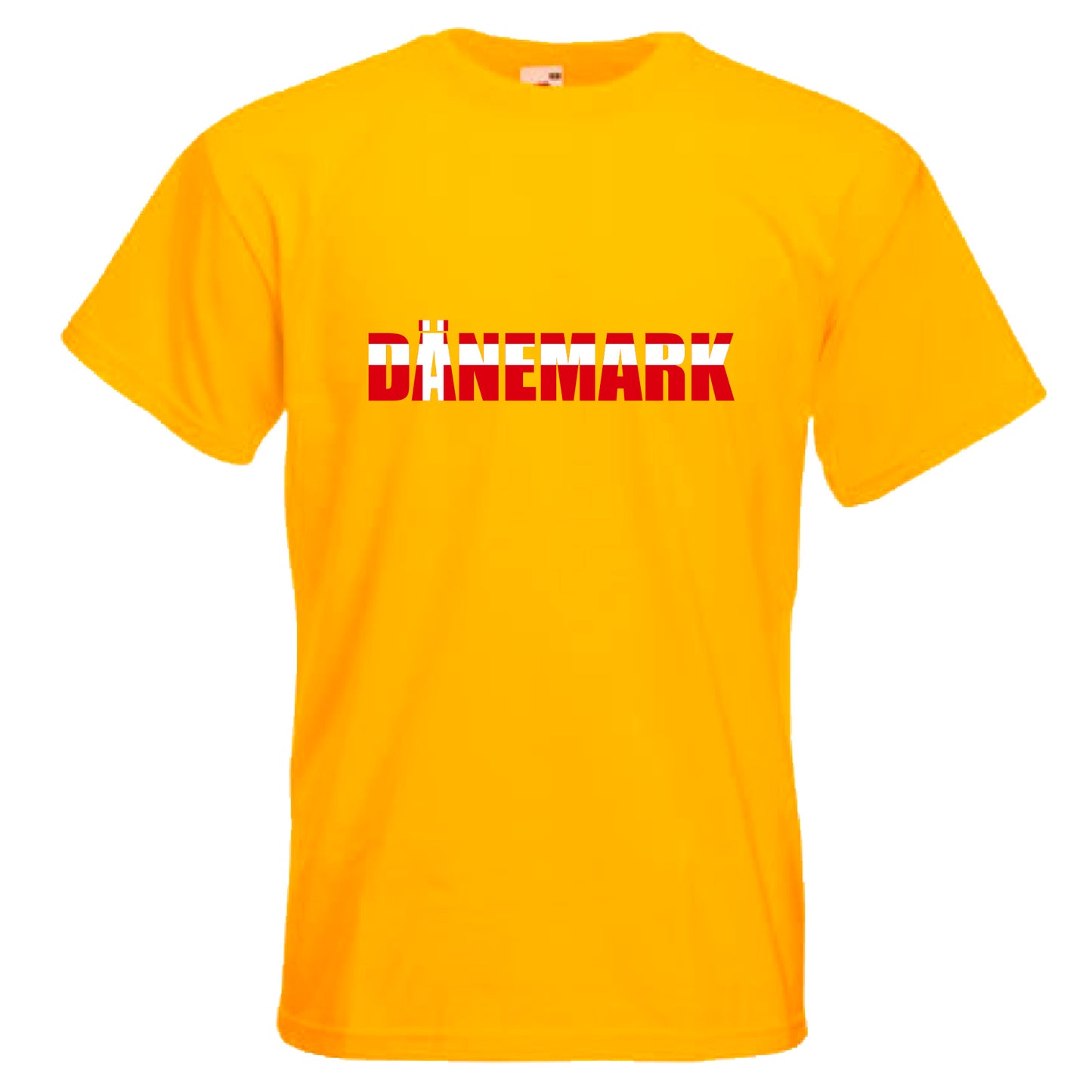 INDIGOS UG - T-Shirt Herren - Dänemark - Schriftzug - Fussball