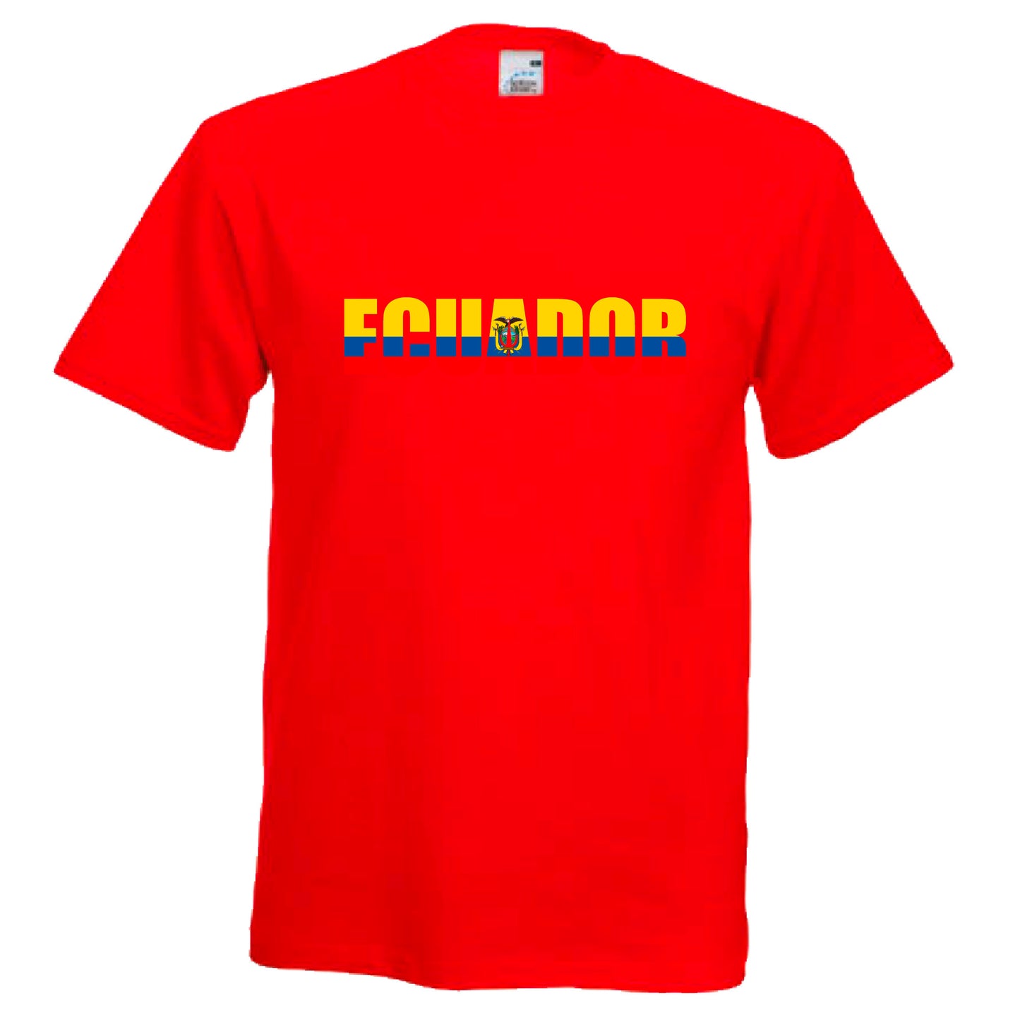 INDIGOS UG - T-Shirt Herren - Ecuador - Schriftzug - Fussball