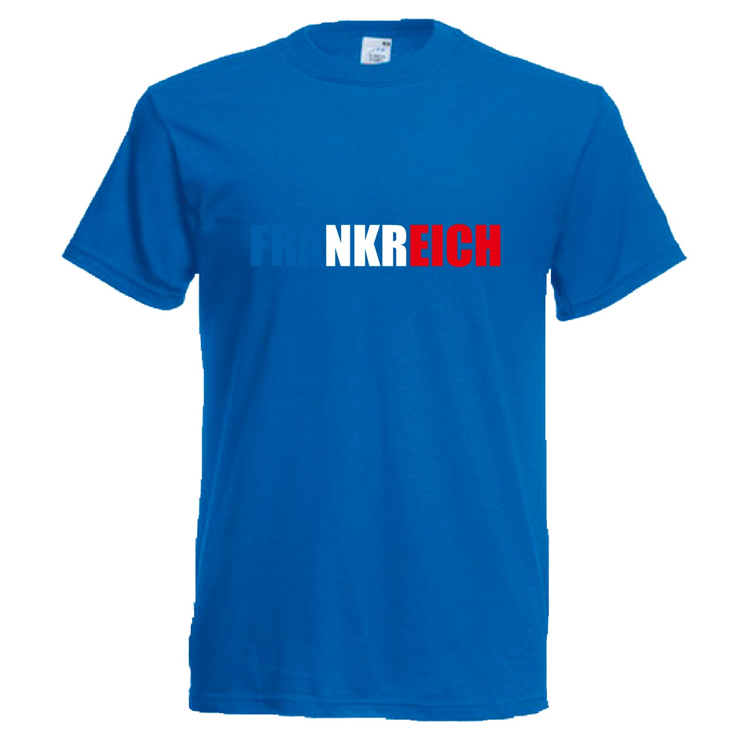 INDIGOS UG - T-Shirt Herren - Frankreich - Schriftzug - Fussball