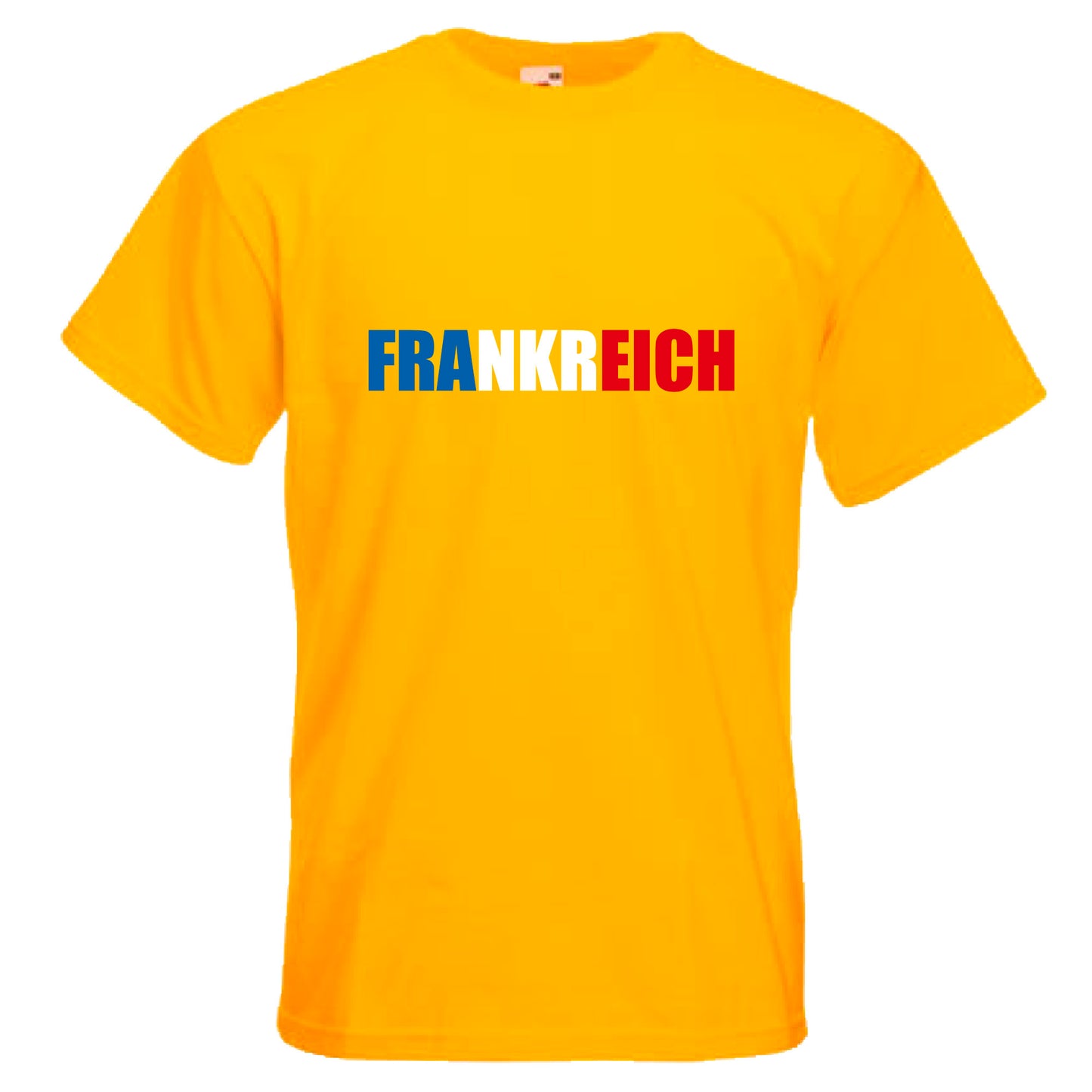 INDIGOS UG - T-Shirt Herren - Frankreich - Schriftzug - Fussball