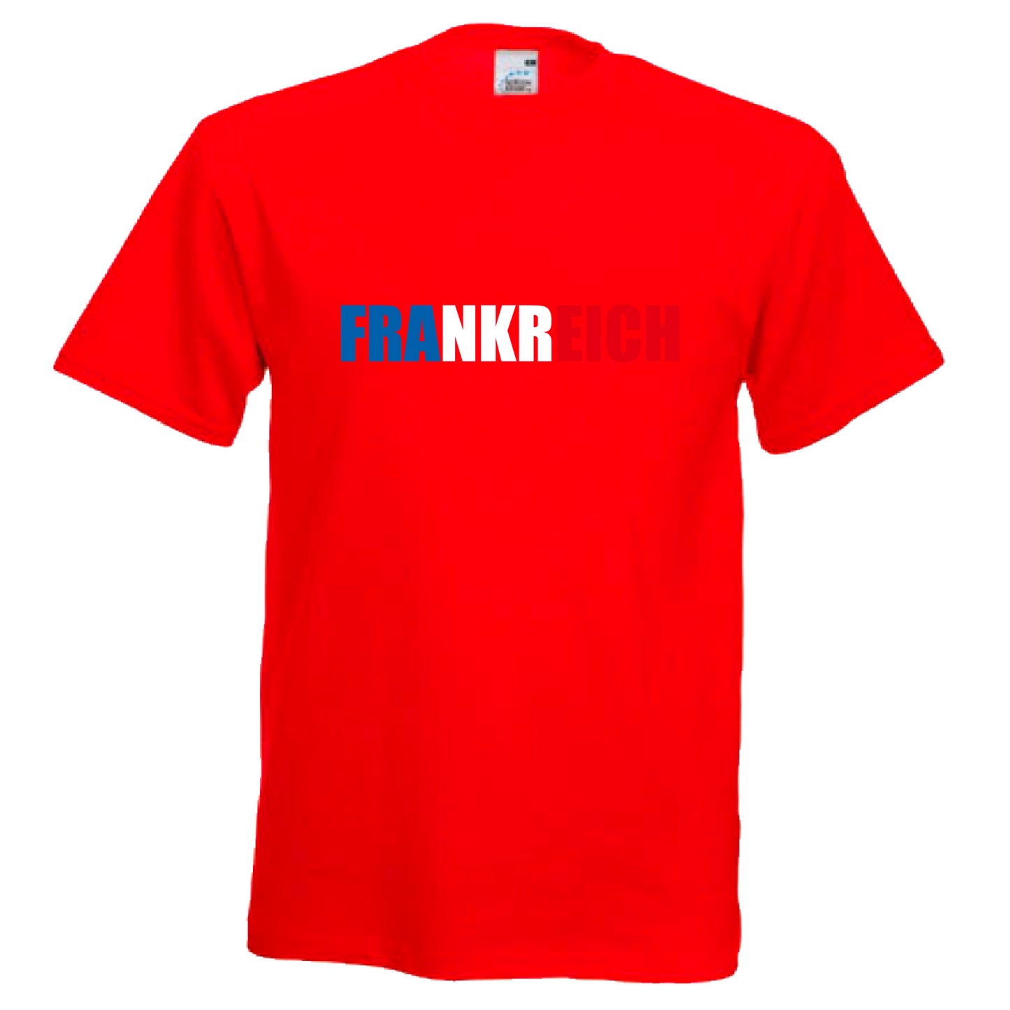 INDIGOS UG - T-Shirt Herren - Frankreich - Schriftzug - Fussball