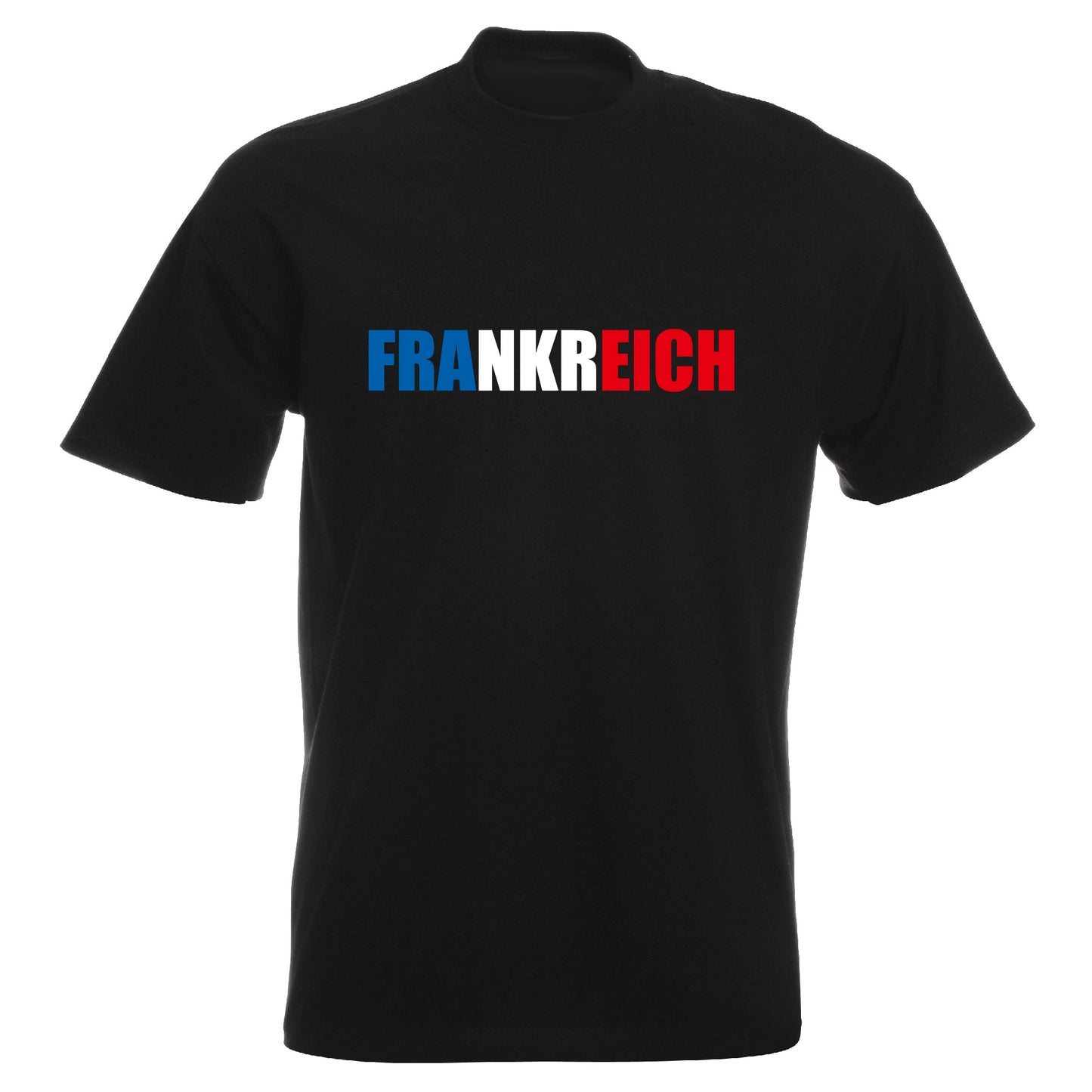 INDIGOS UG - T-Shirt Herren - Frankreich - Schriftzug - Fussball
