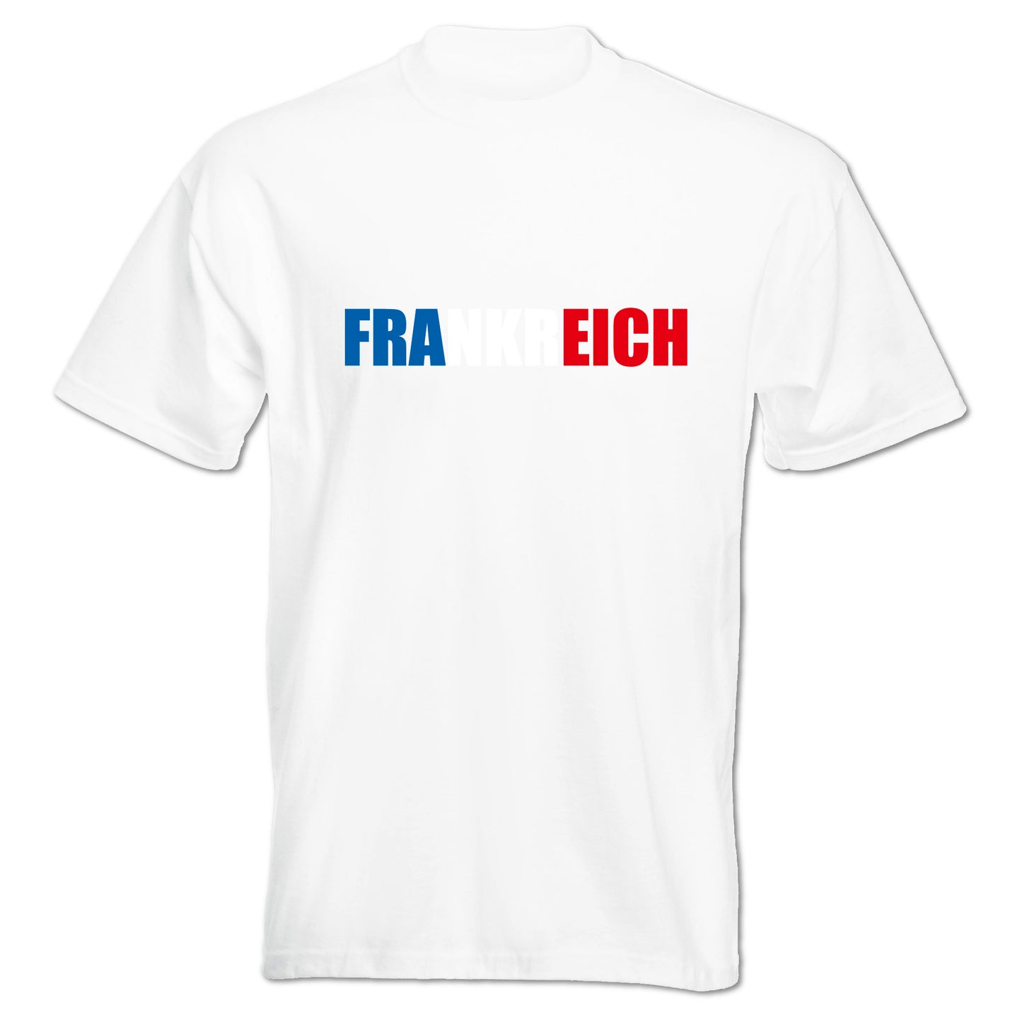 INDIGOS UG - T-Shirt Herren - Frankreich - Schriftzug - Fussball