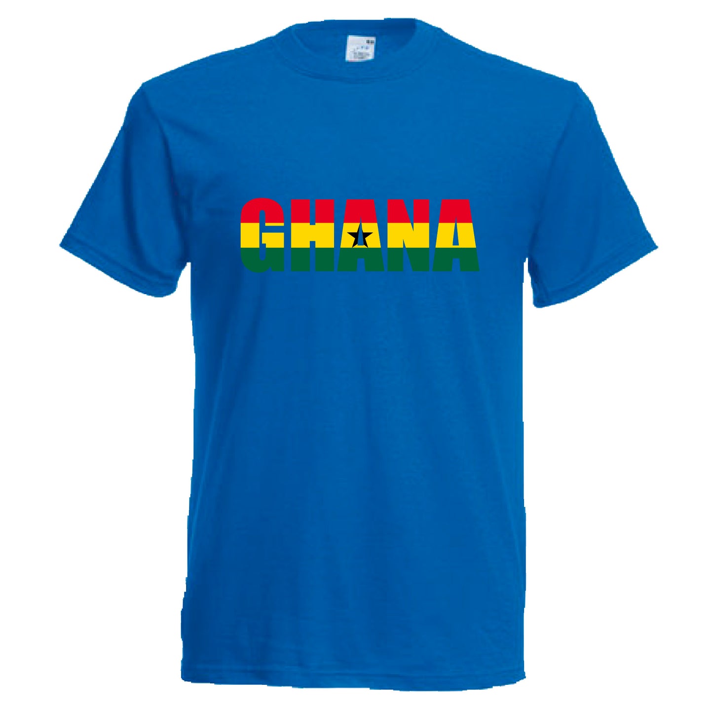 INDIGOS UG - T-Shirt Herren - Ghana - Schriftzug - Fussball