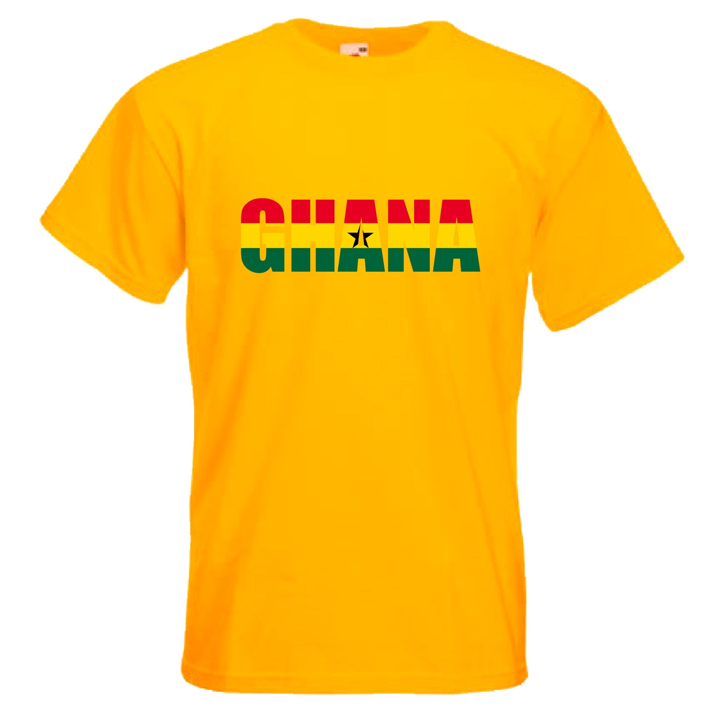 INDIGOS UG - T-Shirt Herren - Ghana - Schriftzug - Fussball