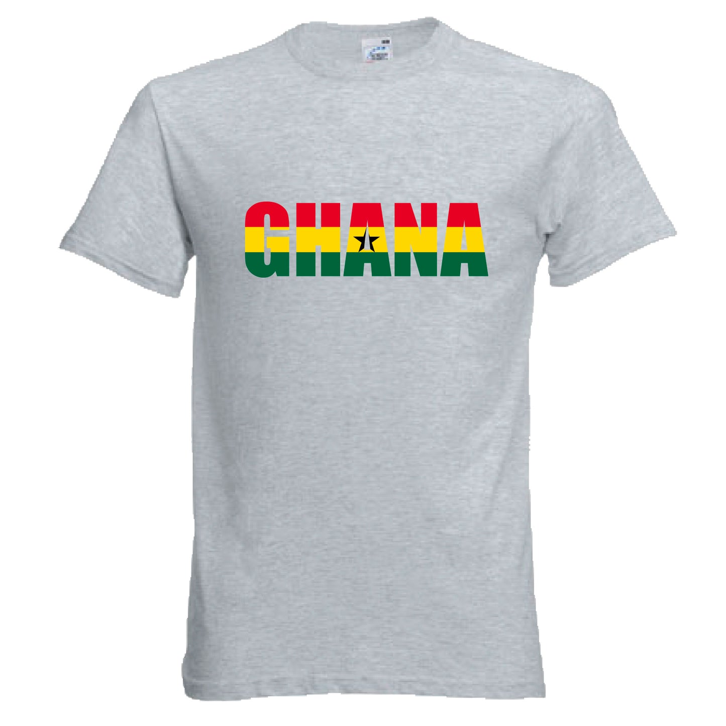 INDIGOS UG - T-Shirt Herren - Ghana - Schriftzug - Fussball