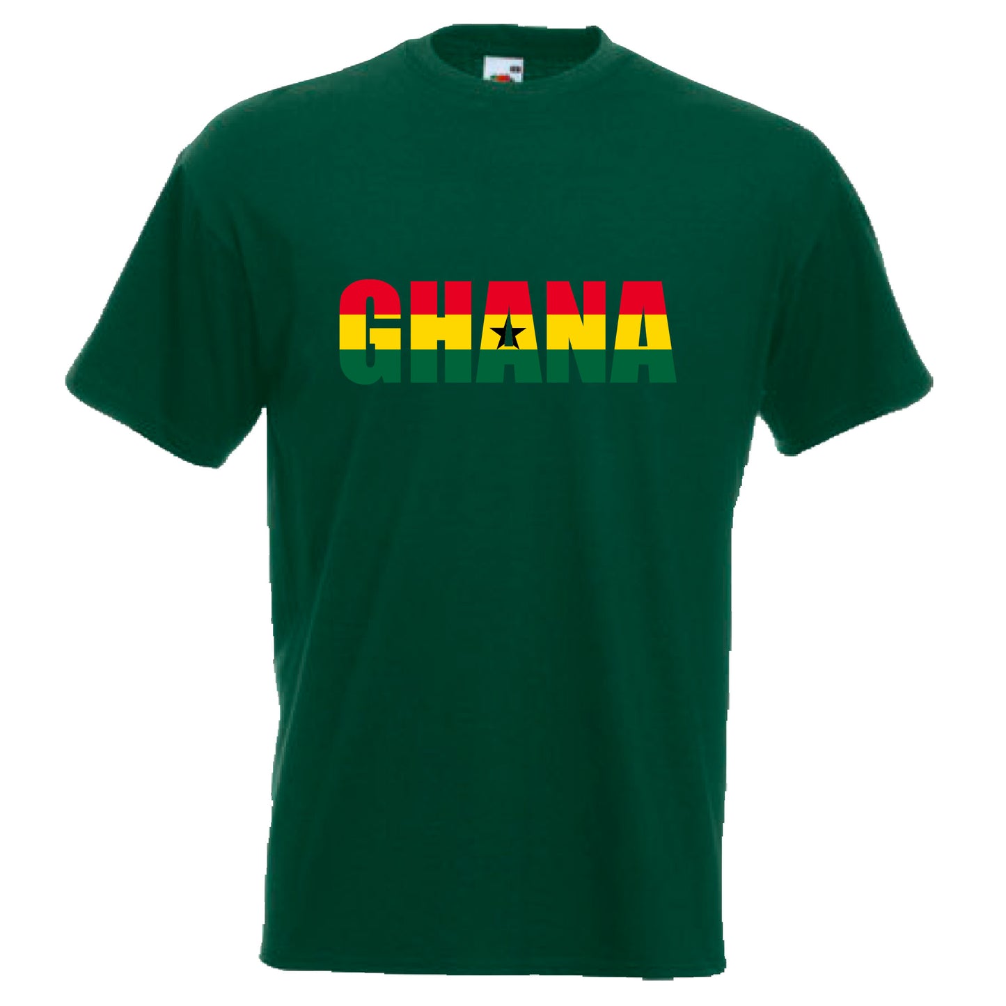 INDIGOS UG - T-Shirt Herren - Ghana - Schriftzug - Fussball