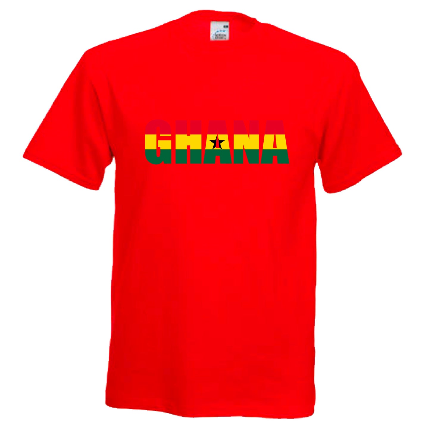 INDIGOS UG - T-Shirt Herren - Ghana - Schriftzug - Fussball