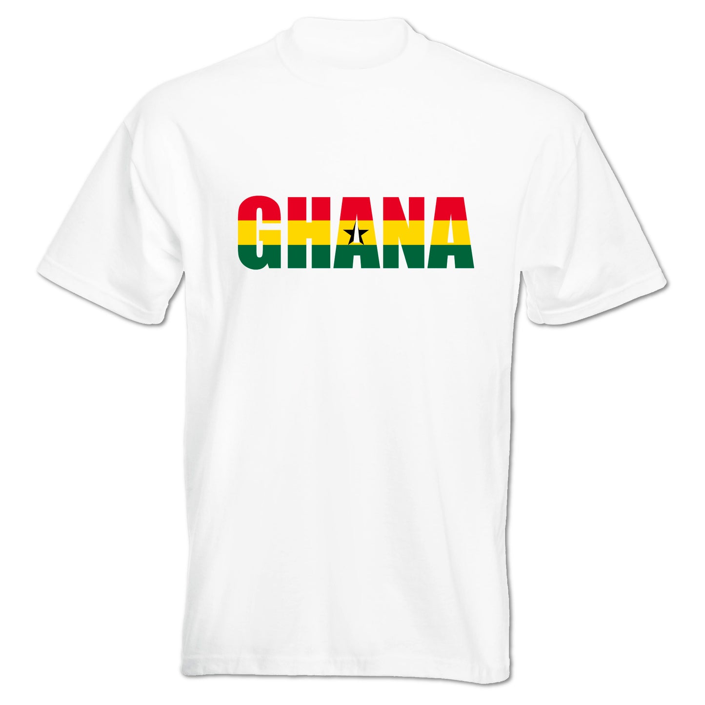 INDIGOS UG - T-Shirt Herren - Ghana - Schriftzug - Fussball